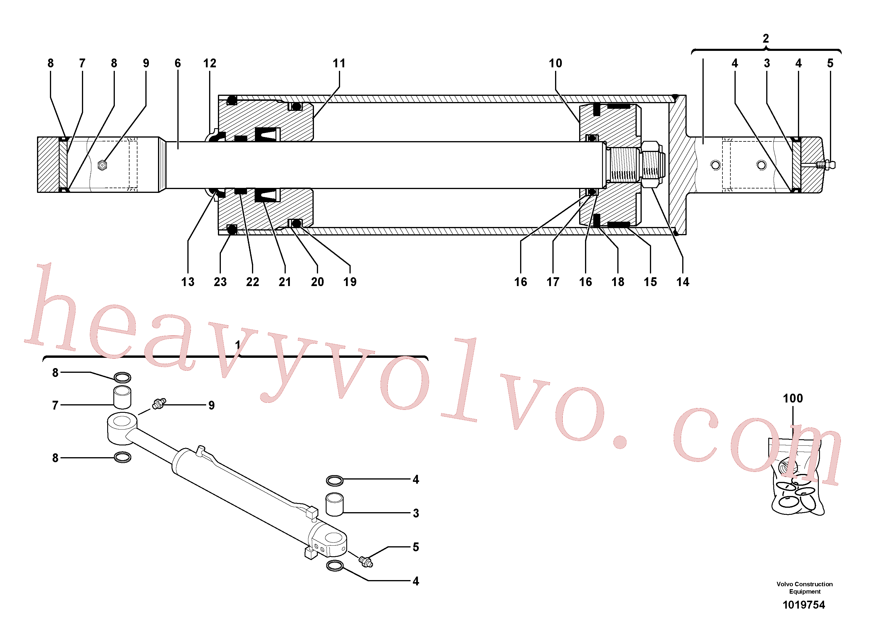 PJ3870293 for Volvo Bucket cylinder(1019754 assembly)