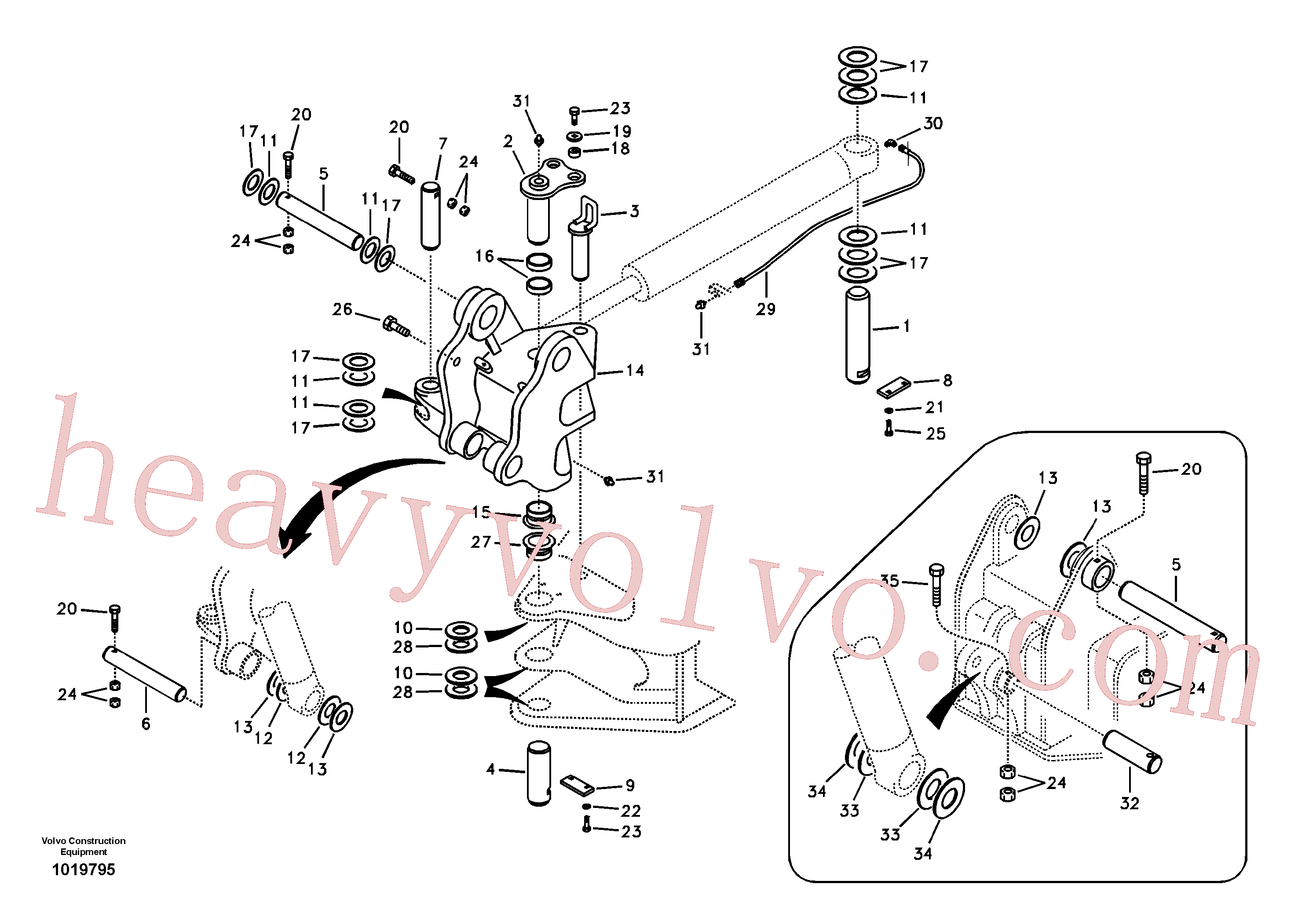 SA1171-30580 for Volvo Links to boom(1019795 assembly)