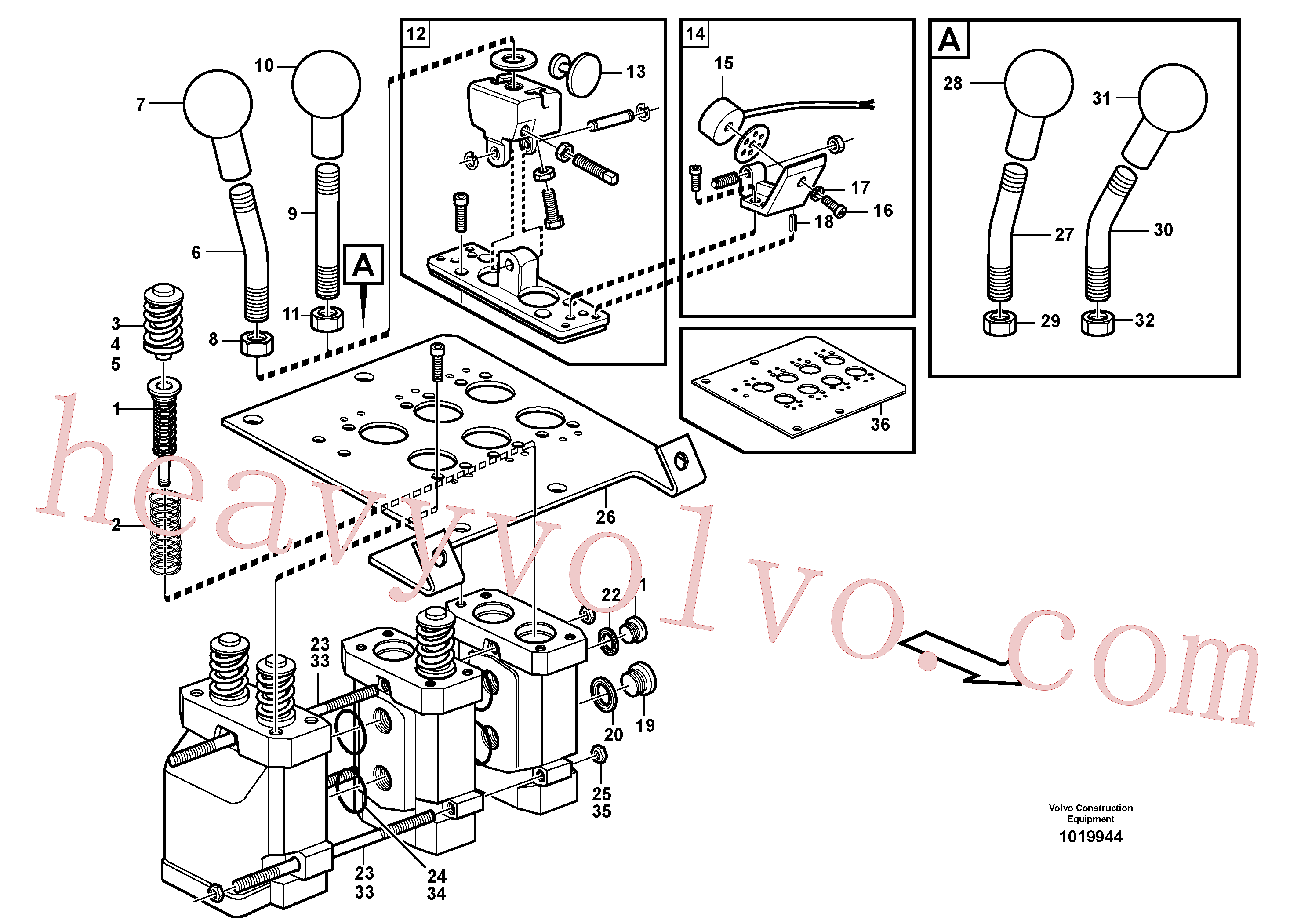 VOE11705080 for Volvo Servo valve(1019944 assembly)