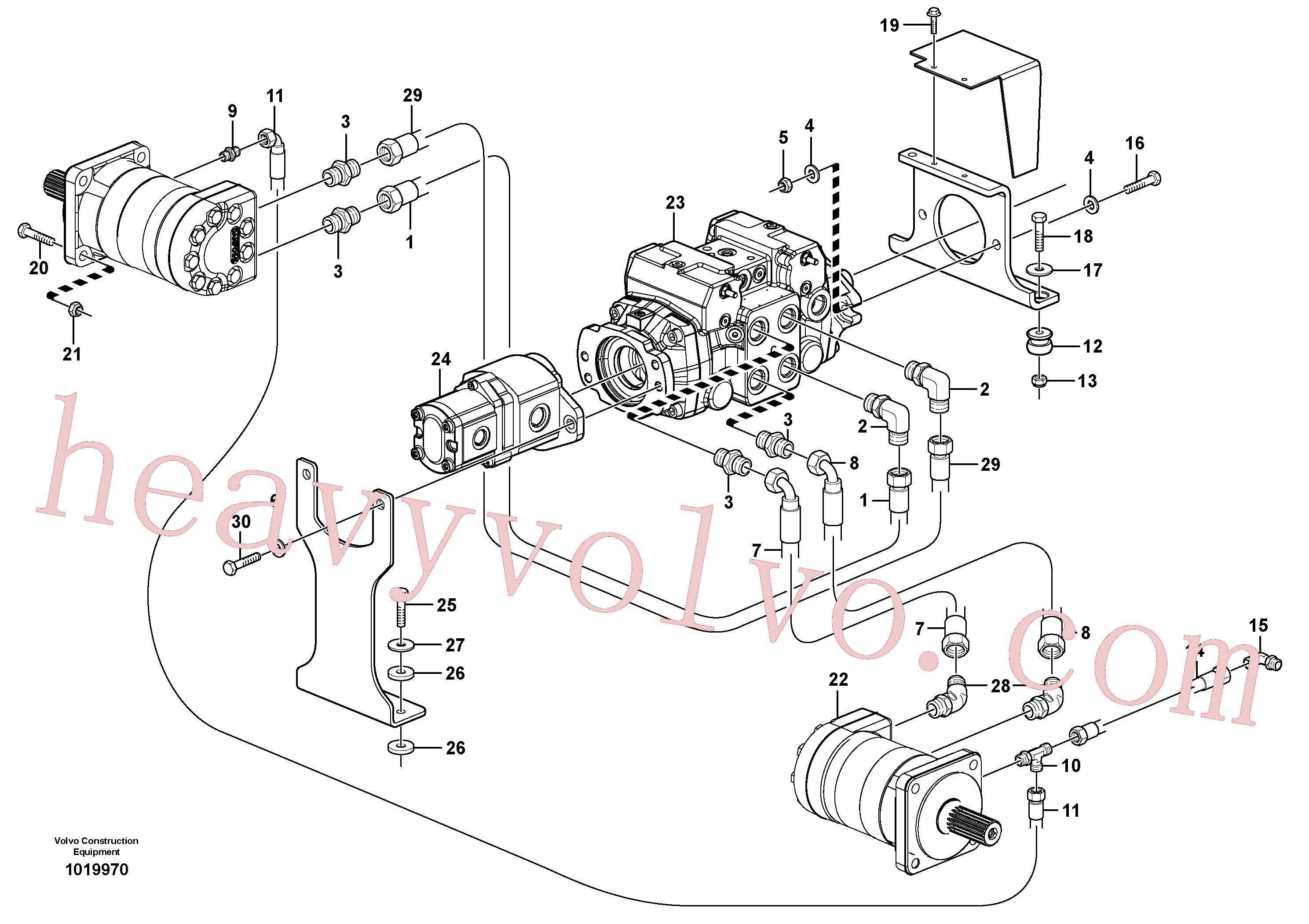 VOE11841876 for Volvo Hydraulic system Transport(1019970 assembly)