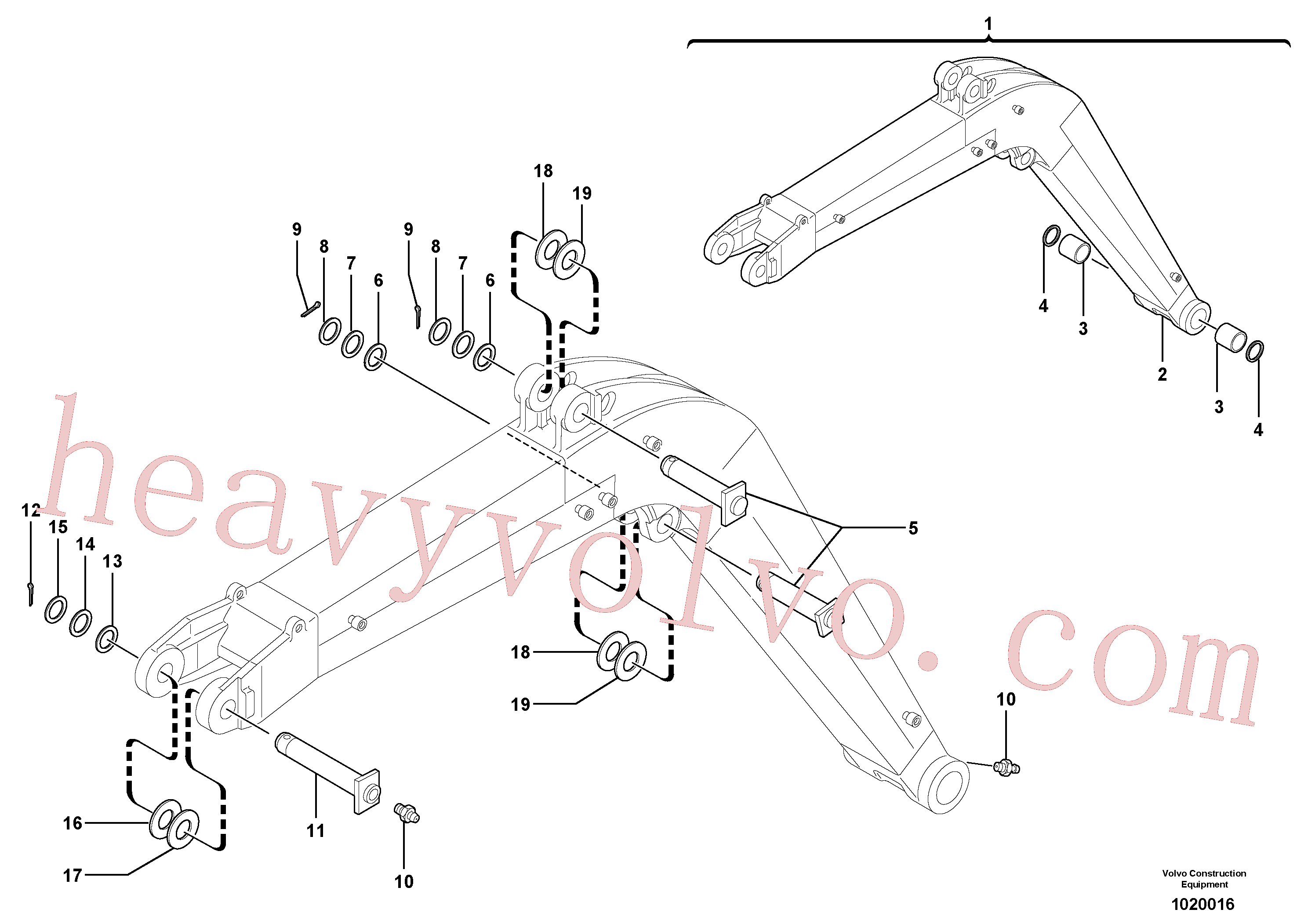 PJ5540094 for Volvo Boom(1020016 assembly)