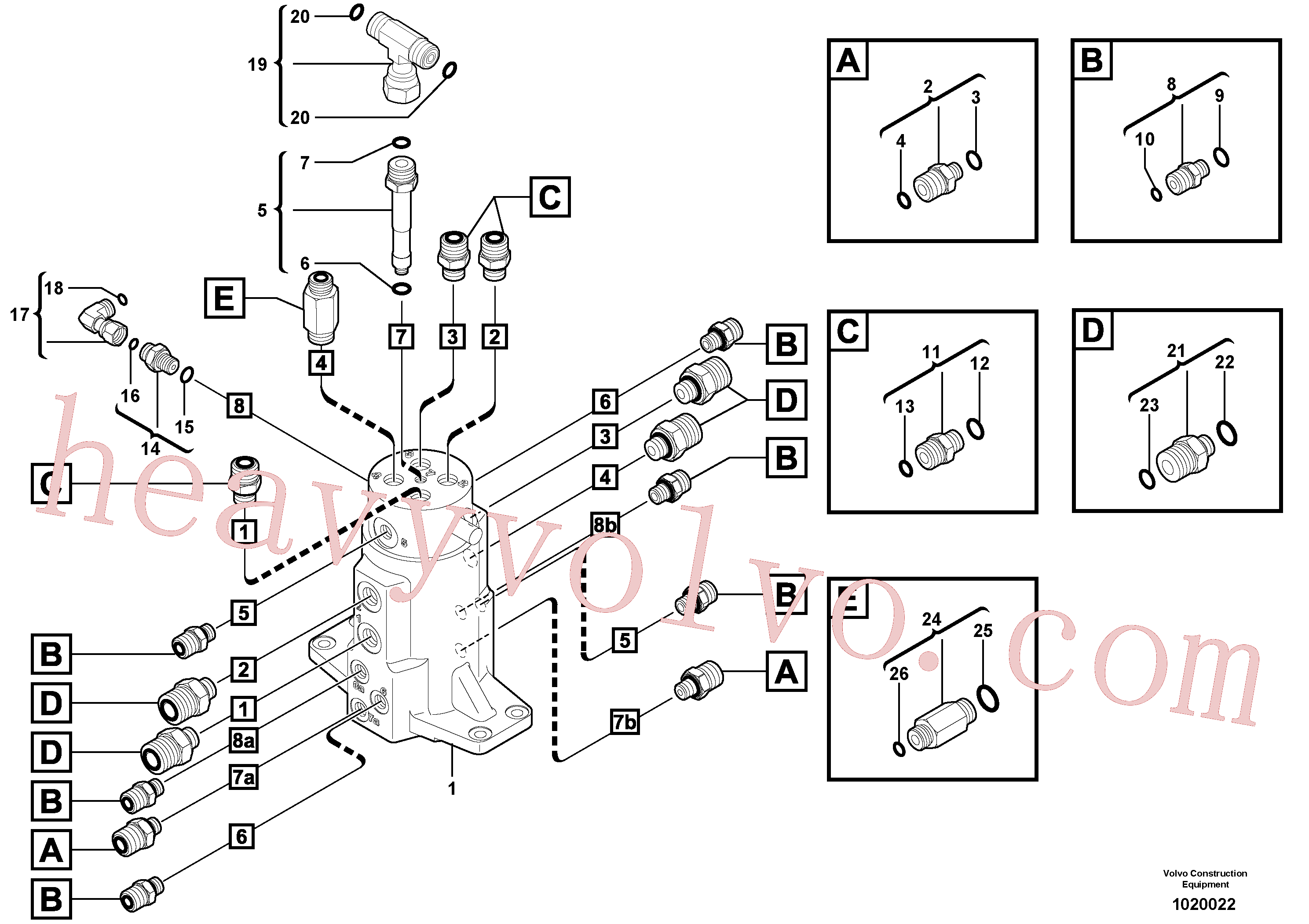 PJ4755010 for Volvo Swivel joint equipment(1020022 assembly)