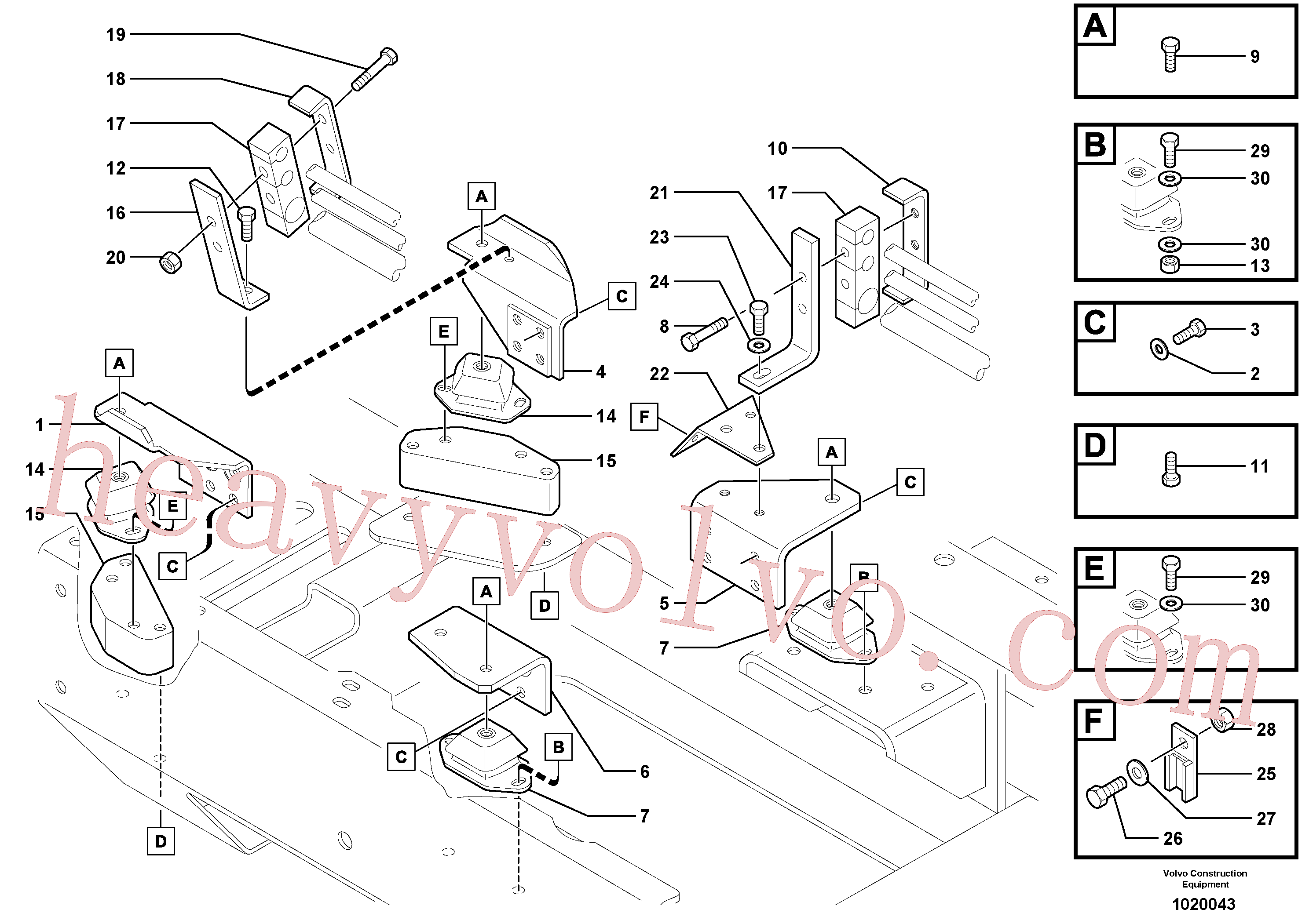 VOE11802401 for Volvo Engine mounts(1020043 assembly)