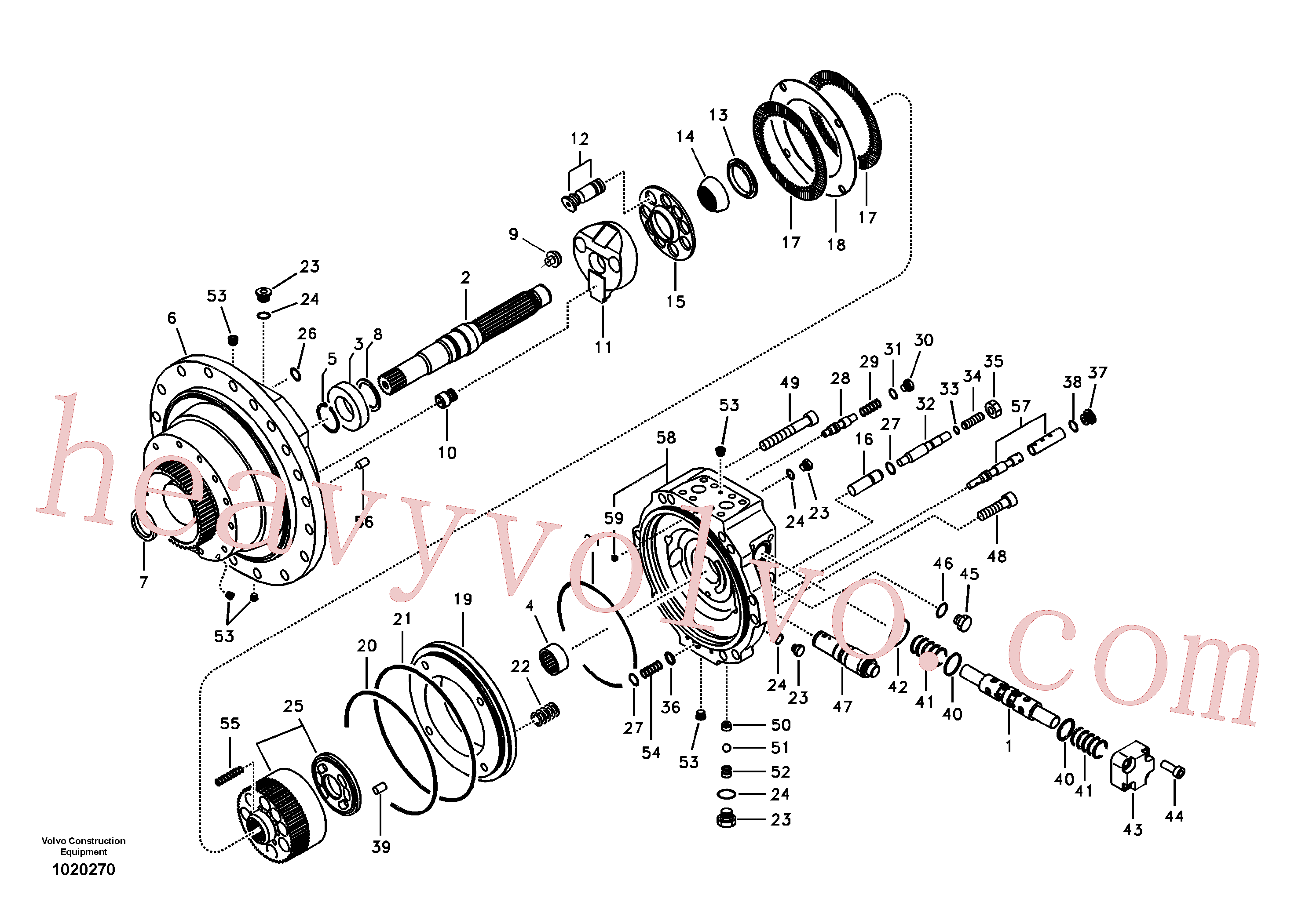 VOE14507000 for Volvo Travel motor(1020270 assembly)