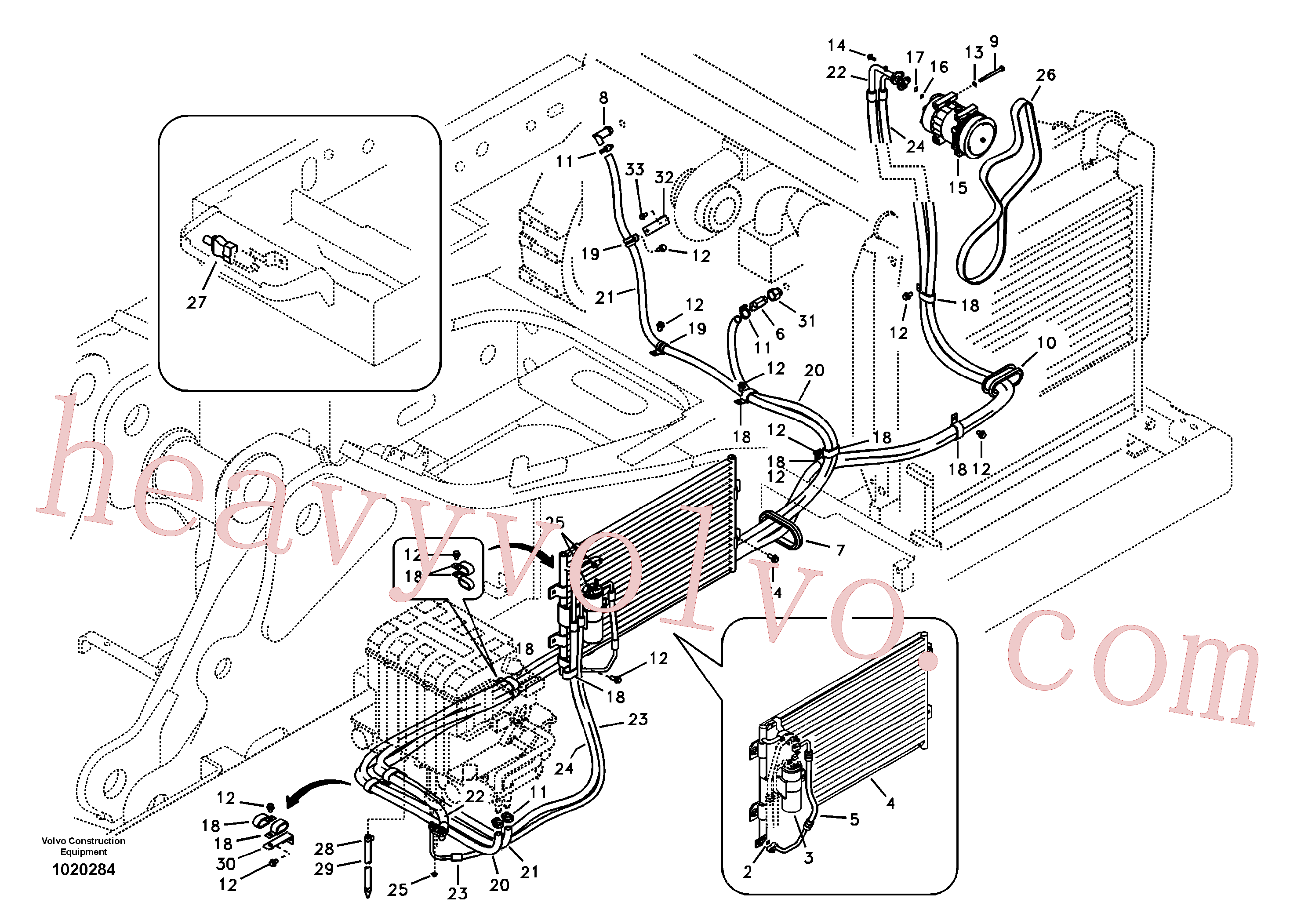 VOE14507450 for Volvo Air conditioning line, cooling and heater(1020284 assembly)