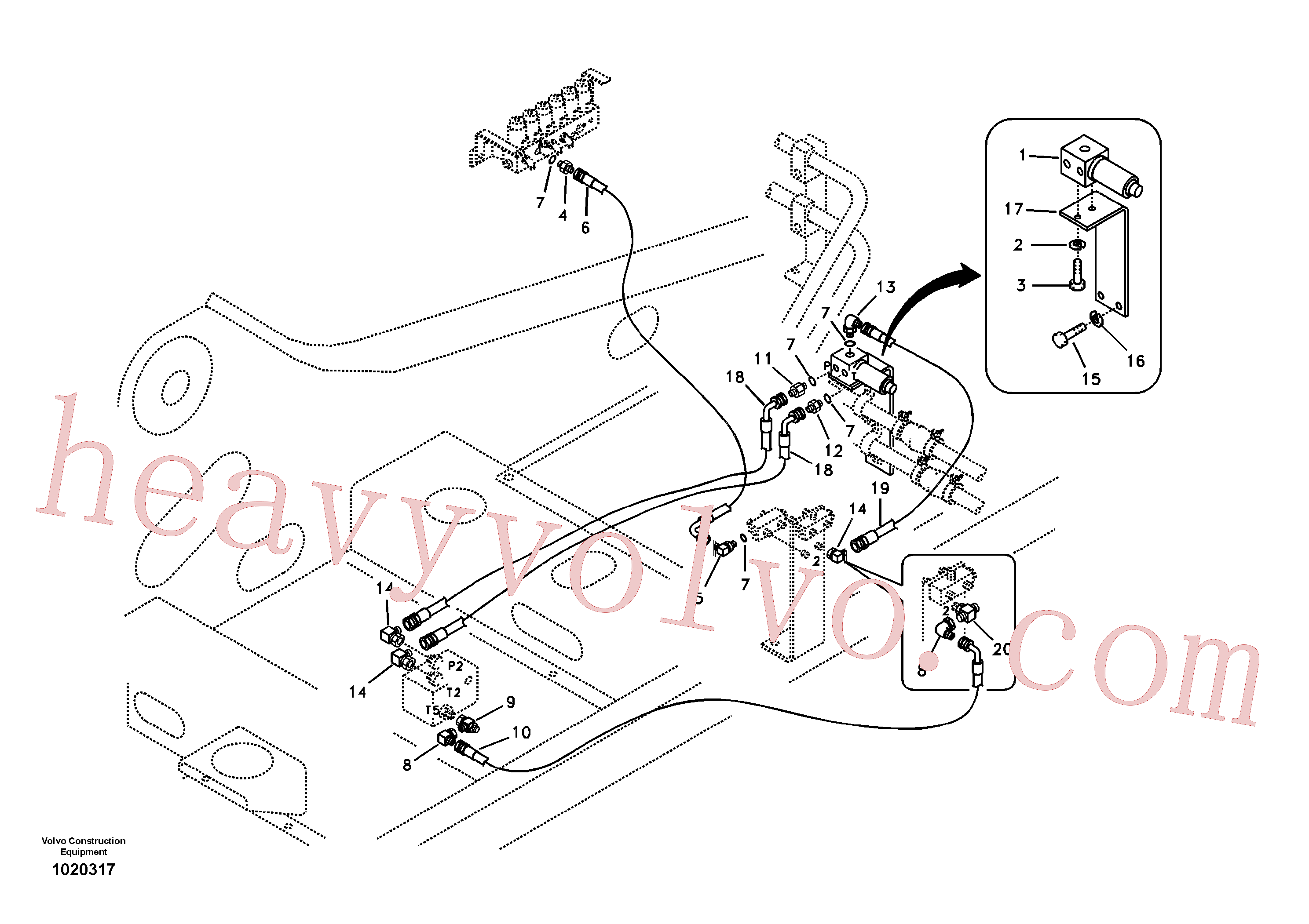 SA9453-02236 for Volvo Servo system, hammer and shear(1020317 assembly)