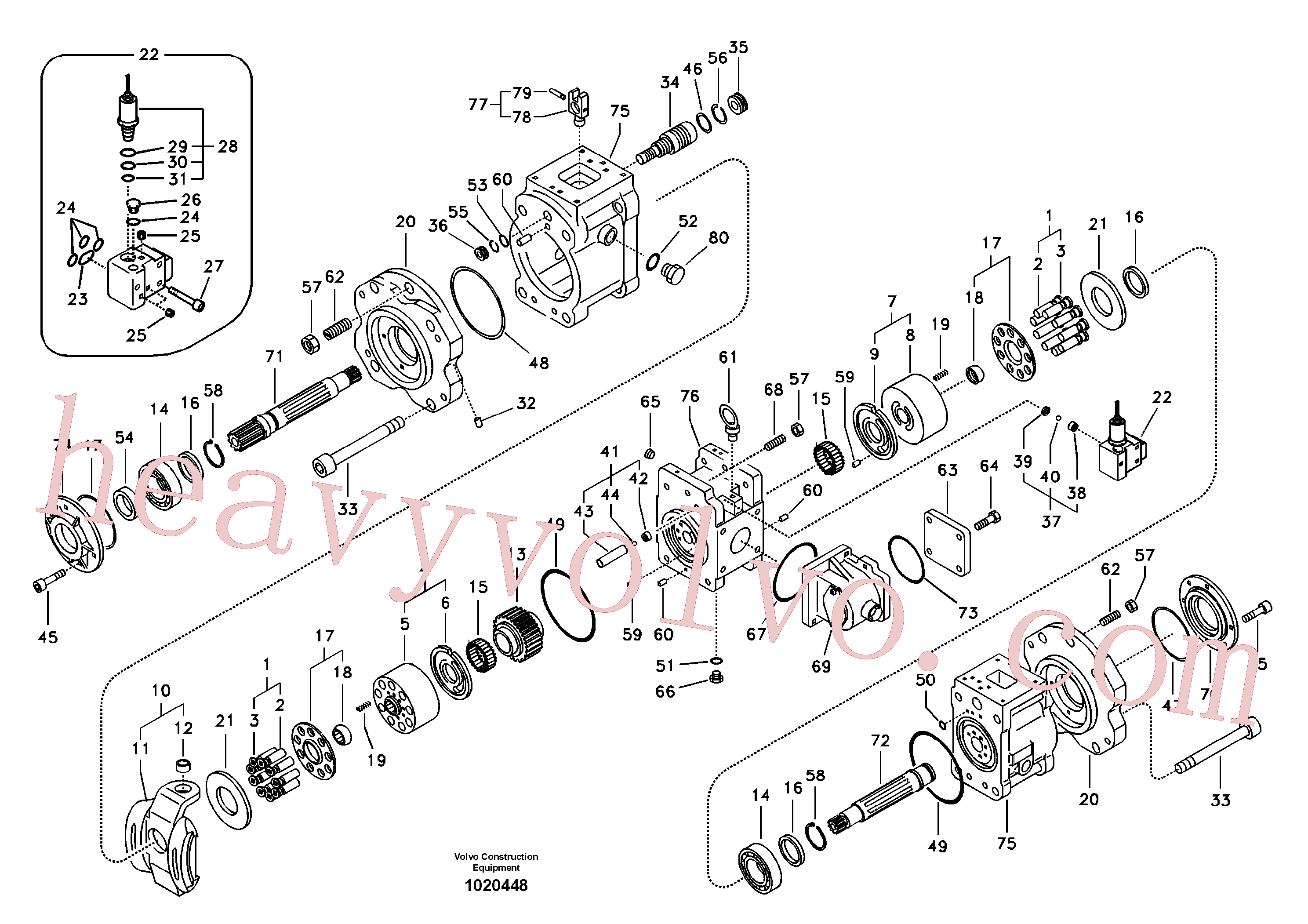 SA7223-00780 for Volvo Hydraulic pump(1020448 assembly)
