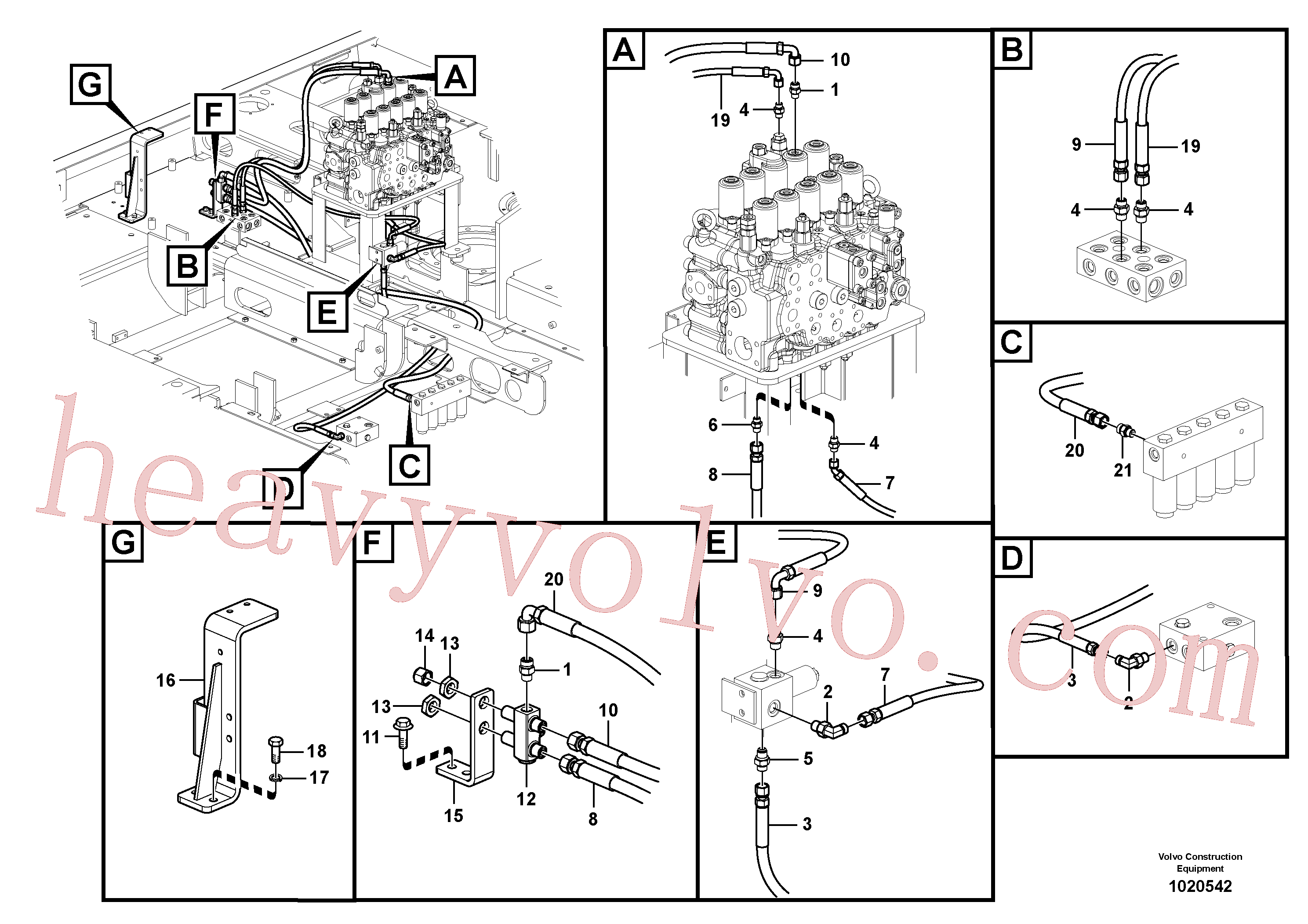 VOE14534520 for Volvo Working hydraulic, hammer and shear for 1st pump flow(1020542 assembly)