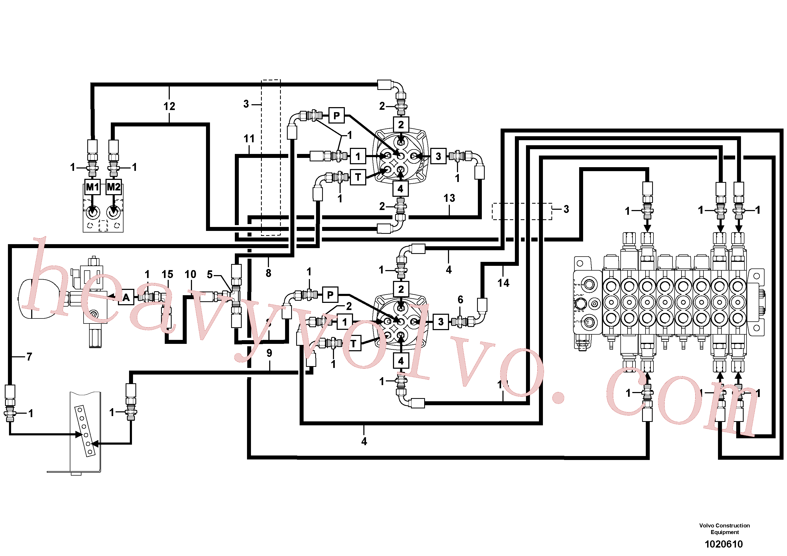 VOE936798 for Volvo Hydr. circuit ( control's attachment )(1020610 assembly)