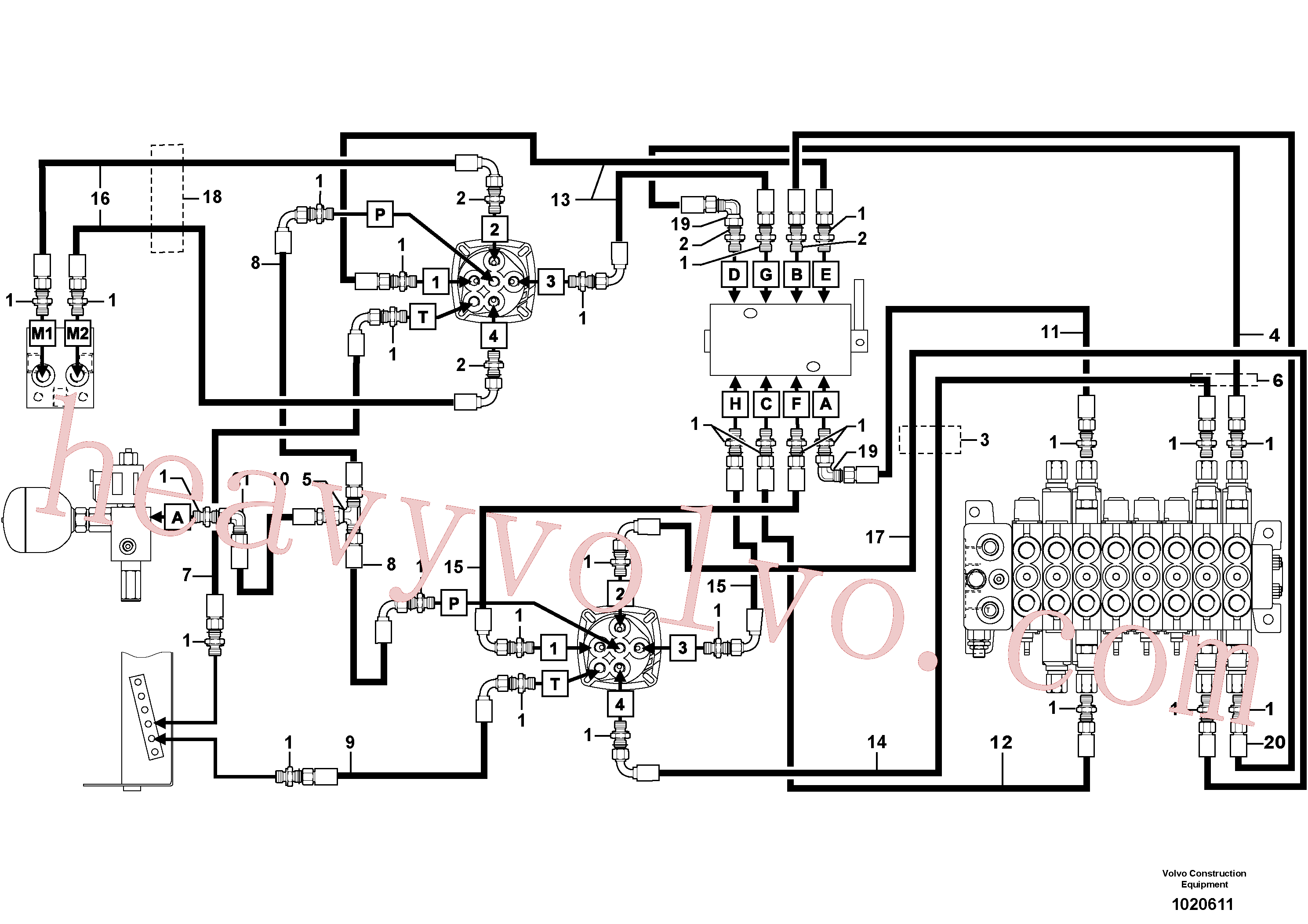 PJ5471028 for Volvo Hydr. circuit ( control's attachment )(1020611 assembly)