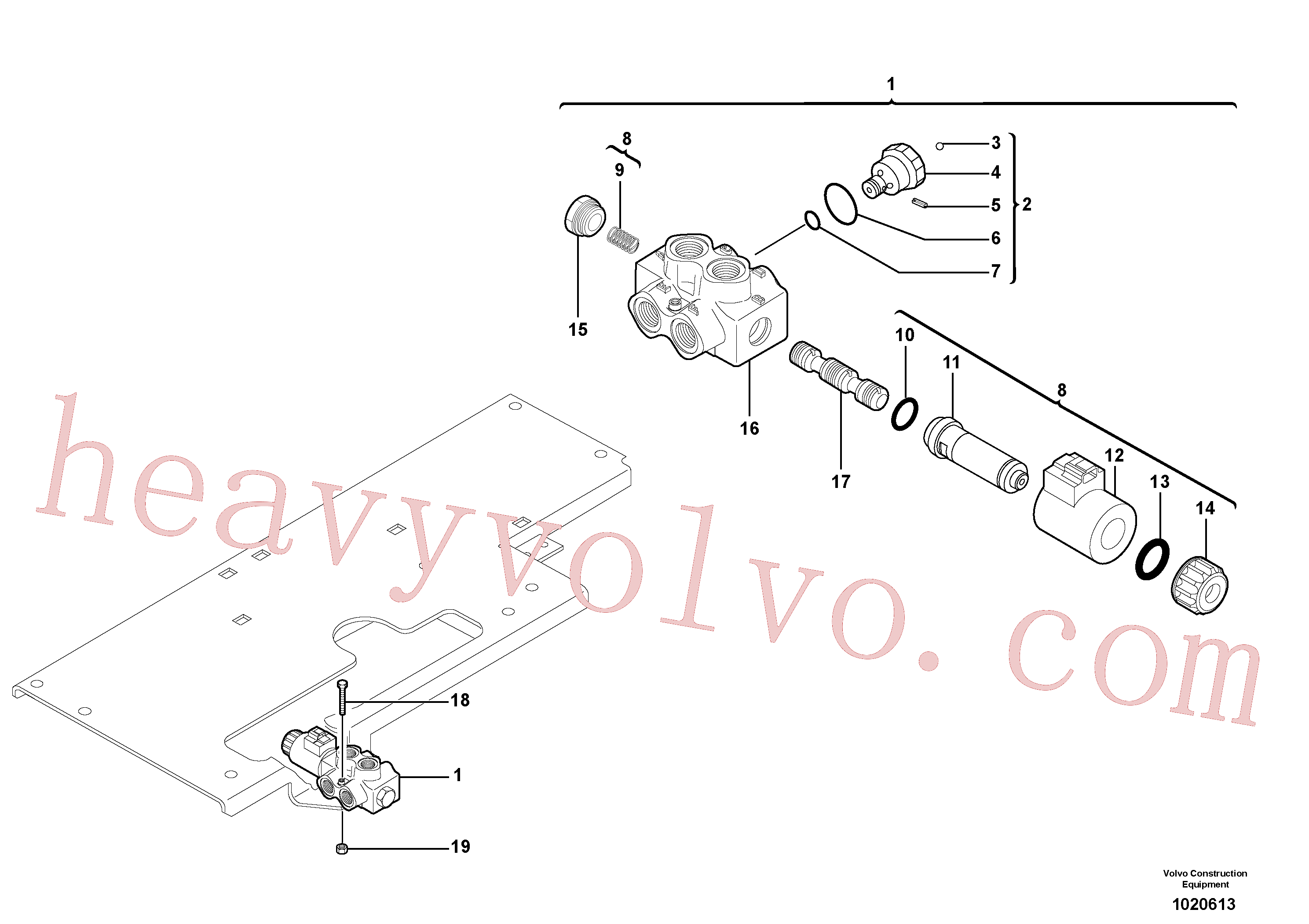 PJ7415279 for Volvo Slewing-offset selector switch(1020613 assembly)