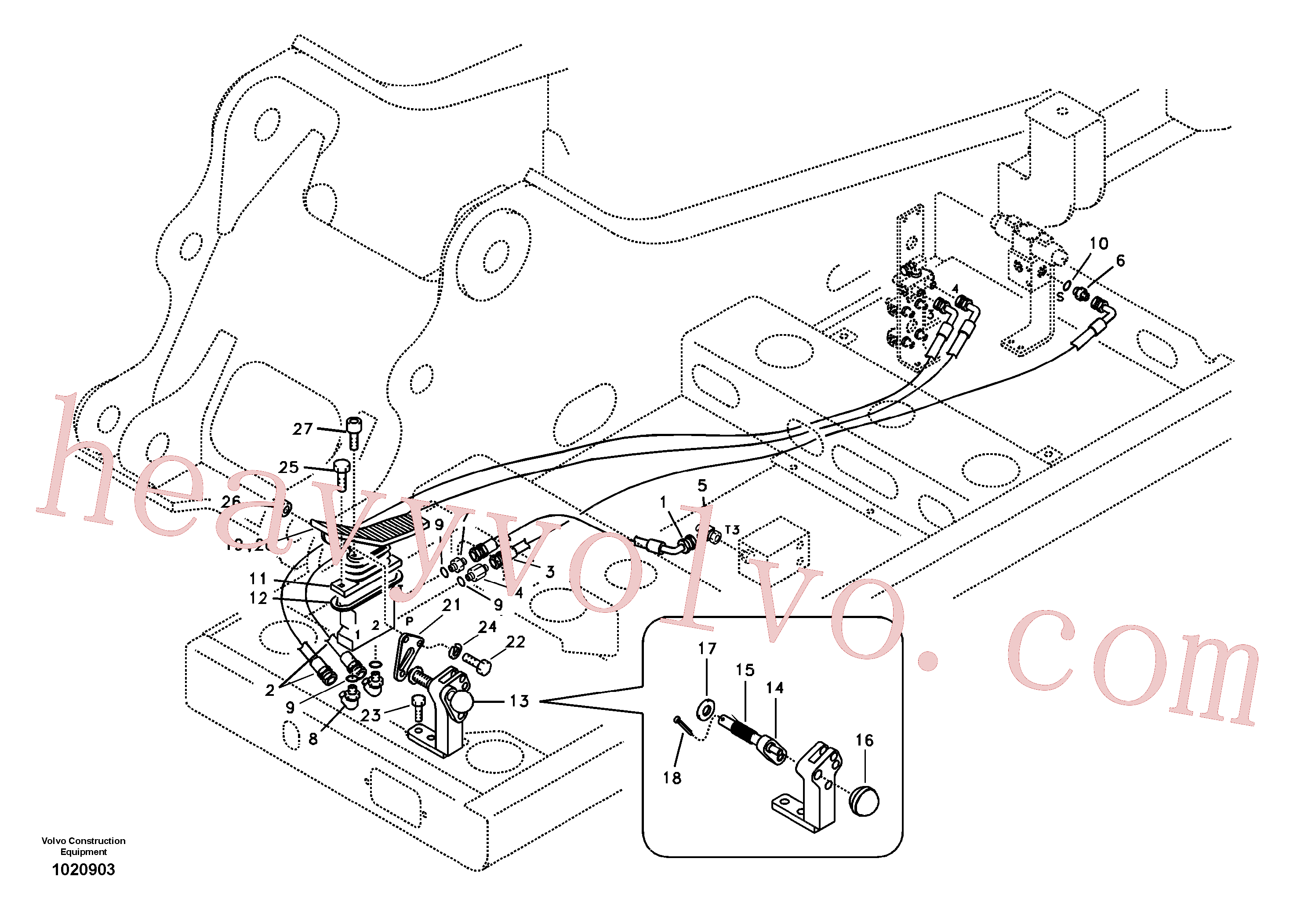 SA9453-03246 for Volvo Servo system, hammer and shear(1020903 assembly)