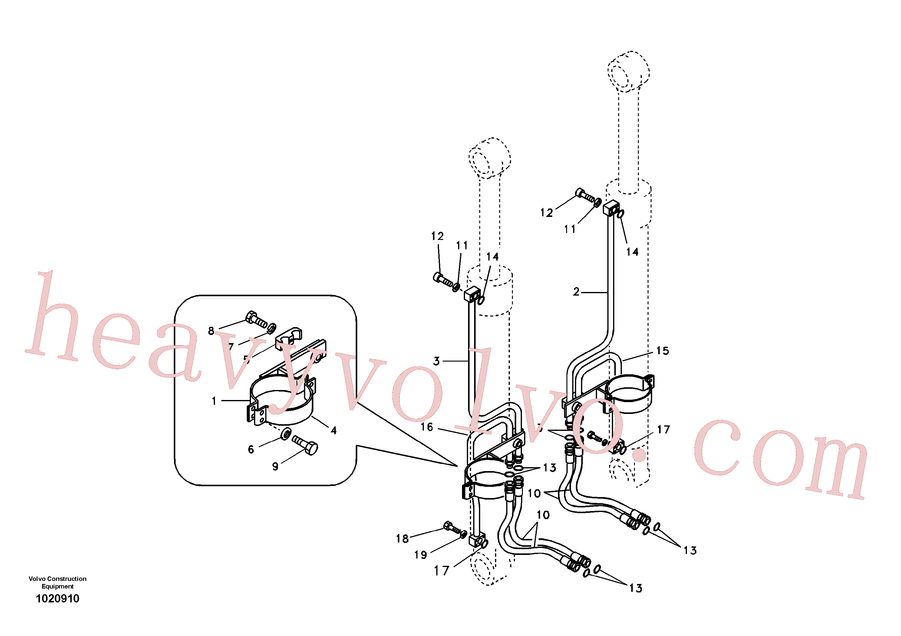 VOE14677636 for Volvo Working hydraulic, boom cylinder(1020910 assembly)