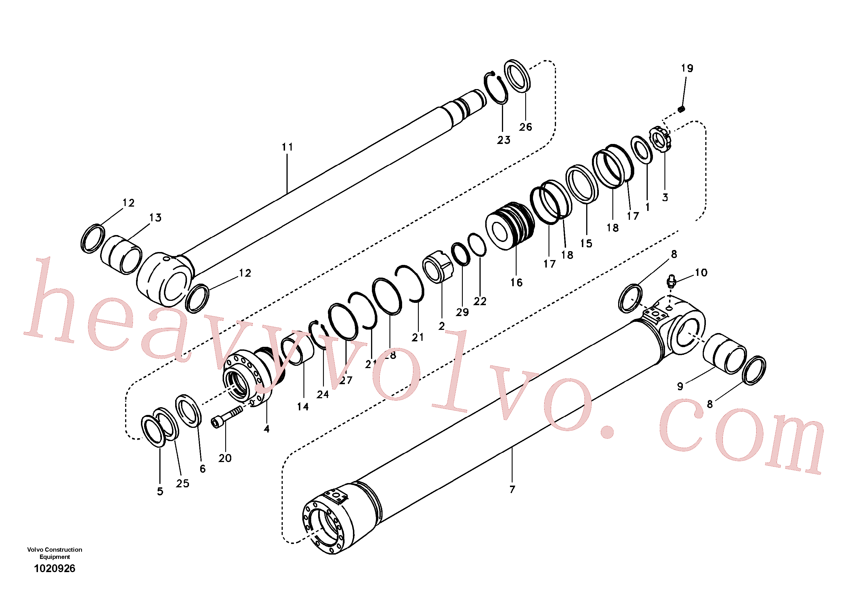 VOE14541717 for Volvo Boom cylinder(1020926 assembly)