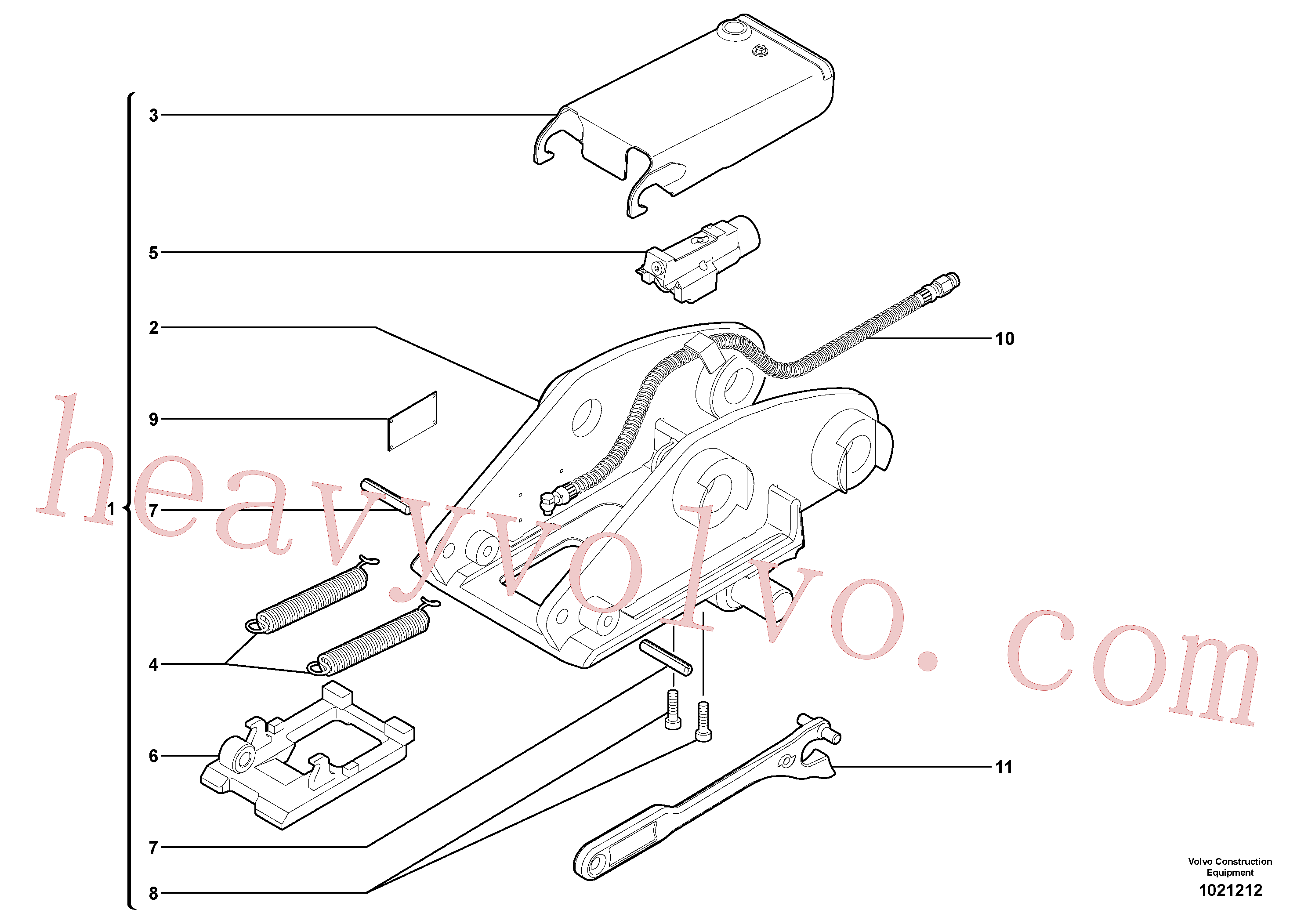 VOE11716024 for Volvo Tool holder / hydraulic control(1021212 assembly)