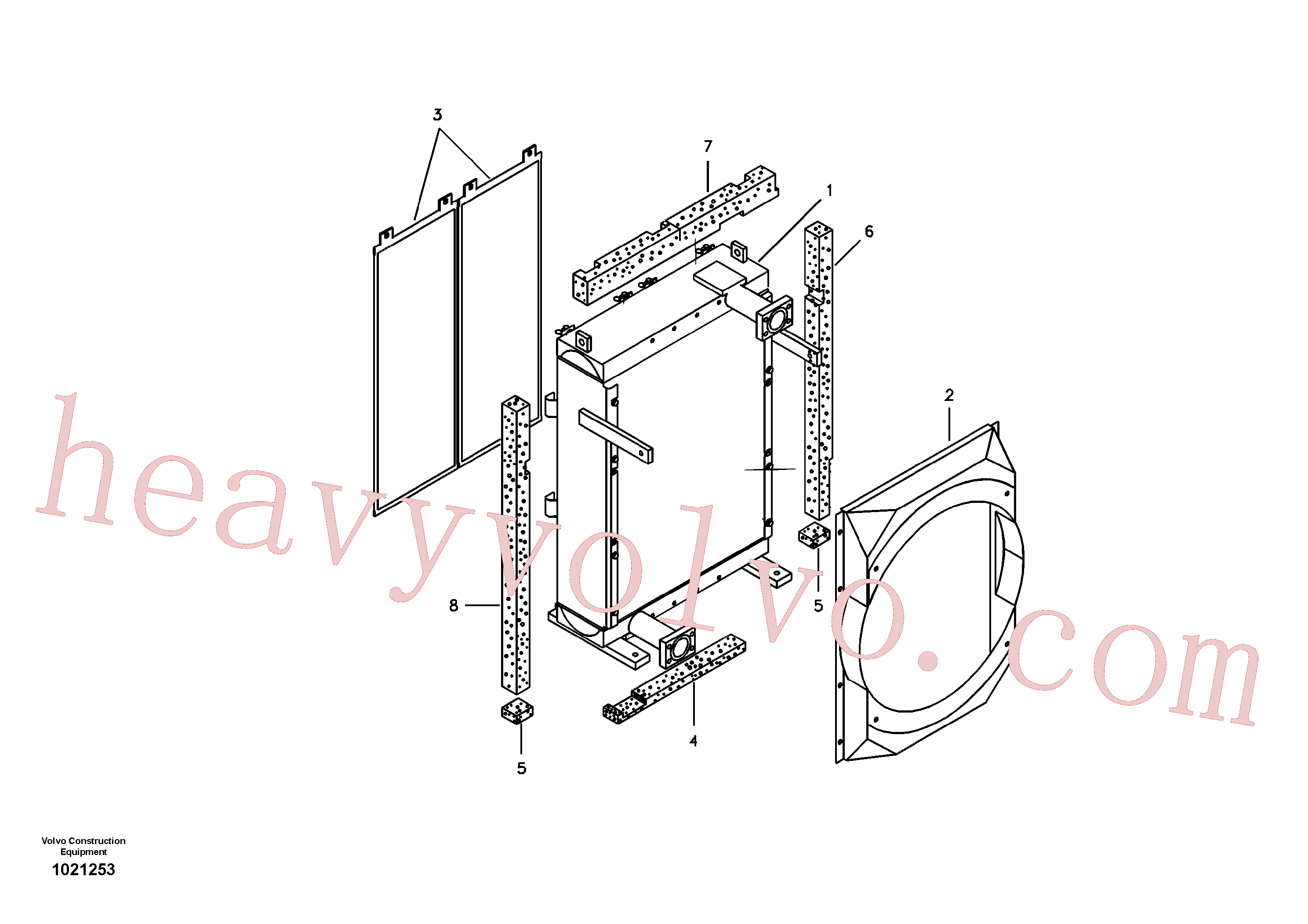 VOE14538916 for Volvo Hydraulic system, oil cooler(1021253 assembly)