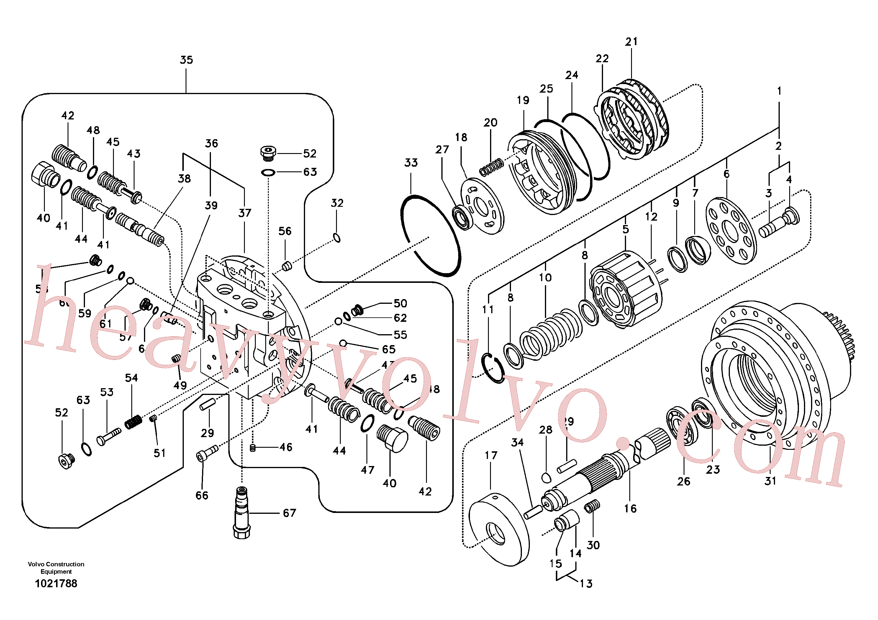 SA8230-21810 for Volvo Travel motor(1021788 assembly)