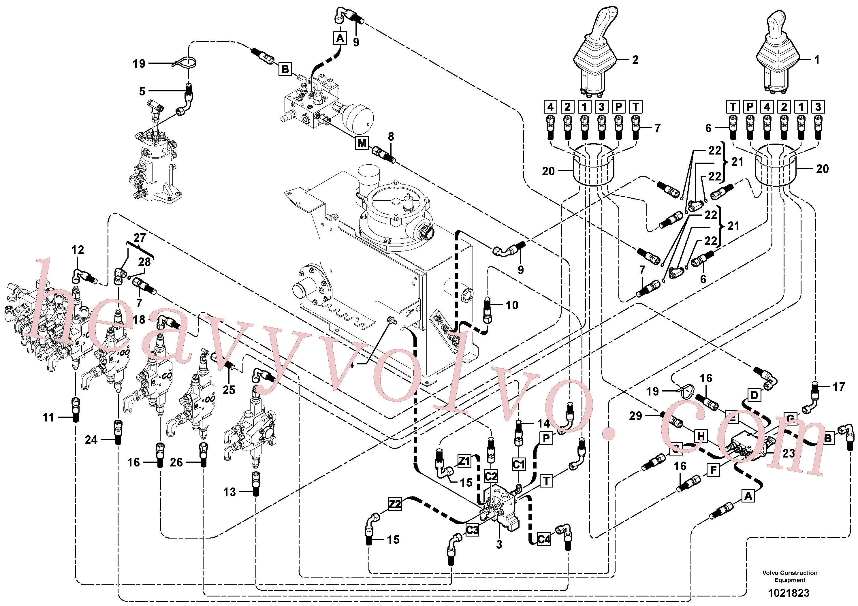 VOE936968 for Volvo Hydraulic circuit ( low pressure )(1021823 assembly)