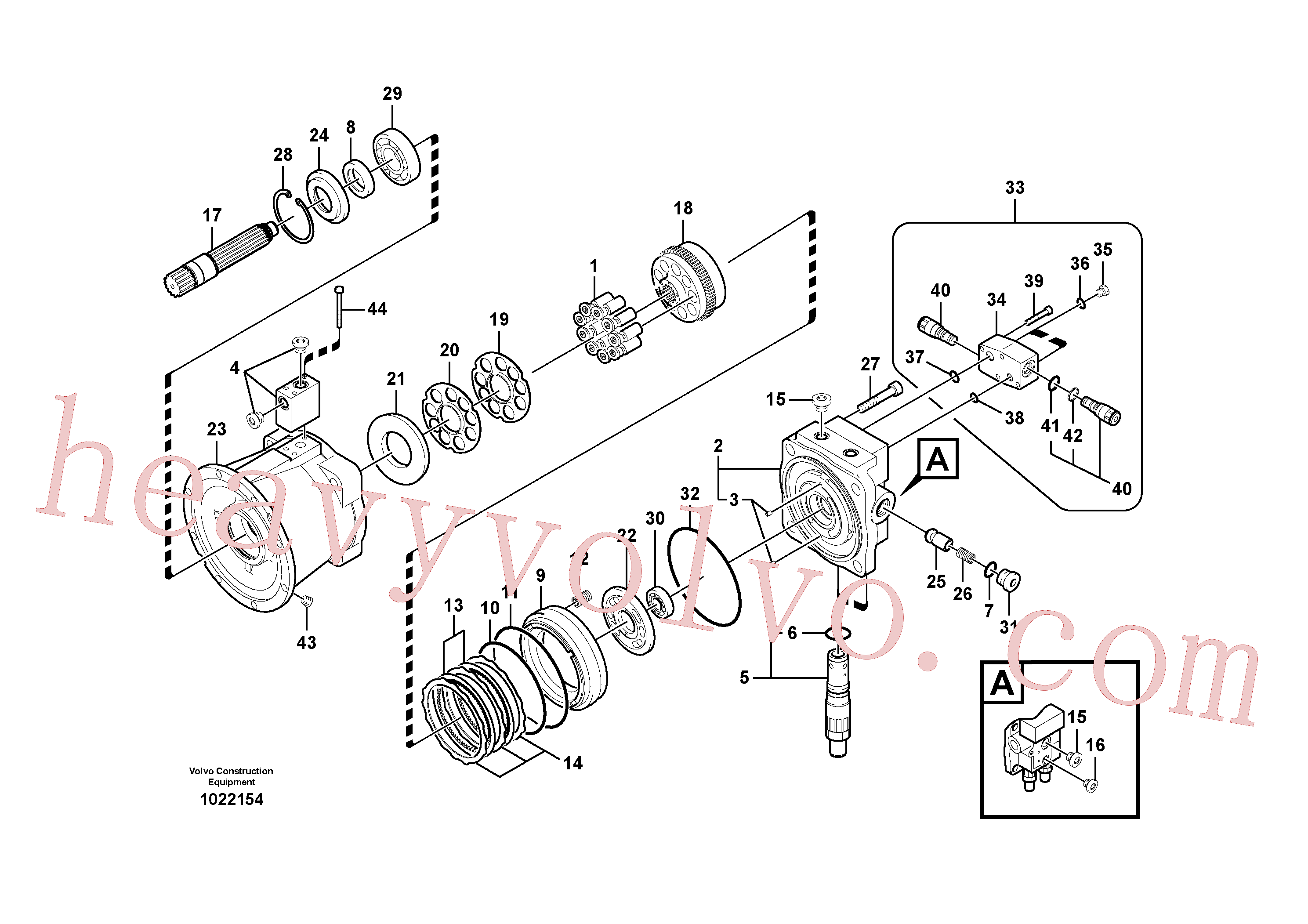 VOE14512953 for Volvo Swing motor(1022154 assembly)