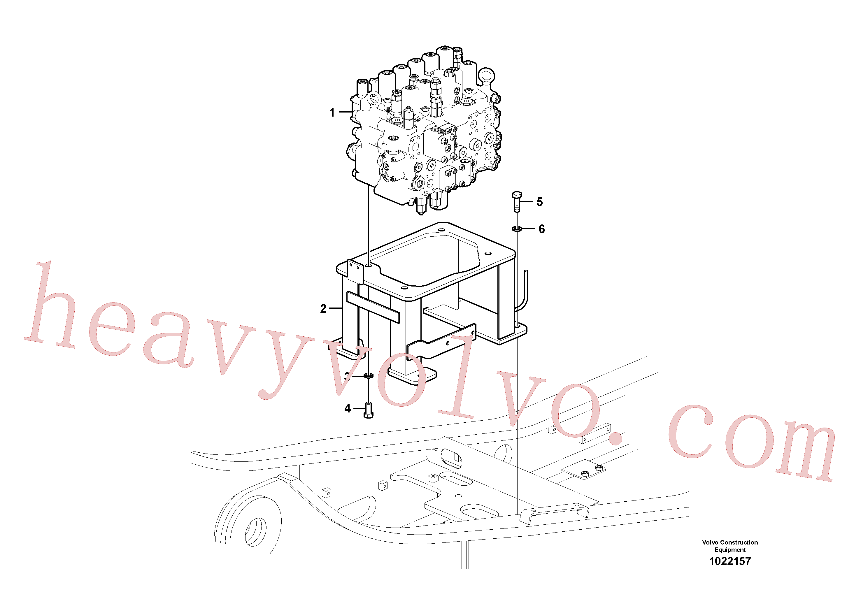 VOE14680350 for Volvo Control valve with fitting parts.(1022157 assembly)