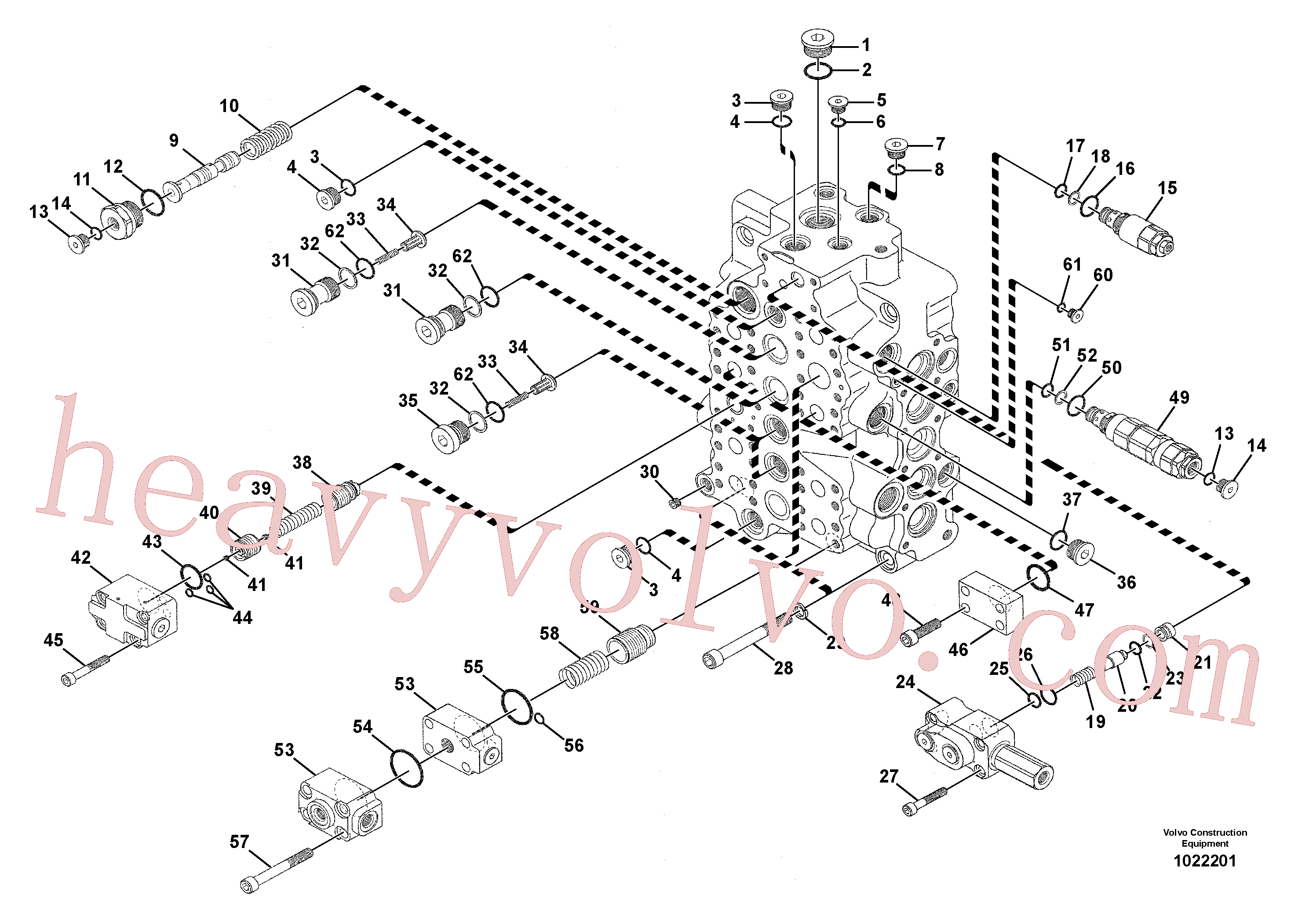 VOE14552412 for Volvo Main control valve(1022201 assembly)