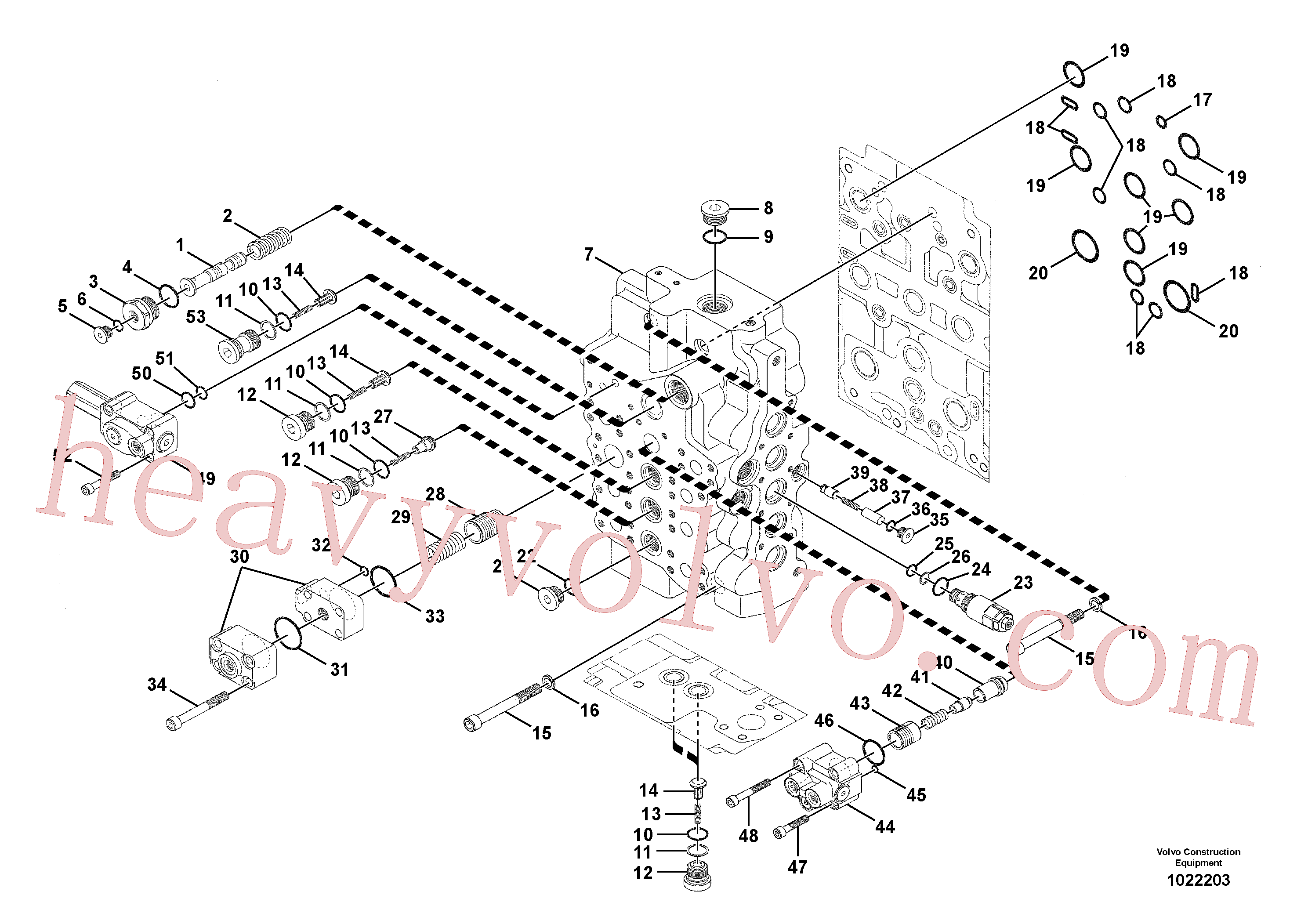 VOE14552466 for Volvo Main control valve(1022203 assembly)