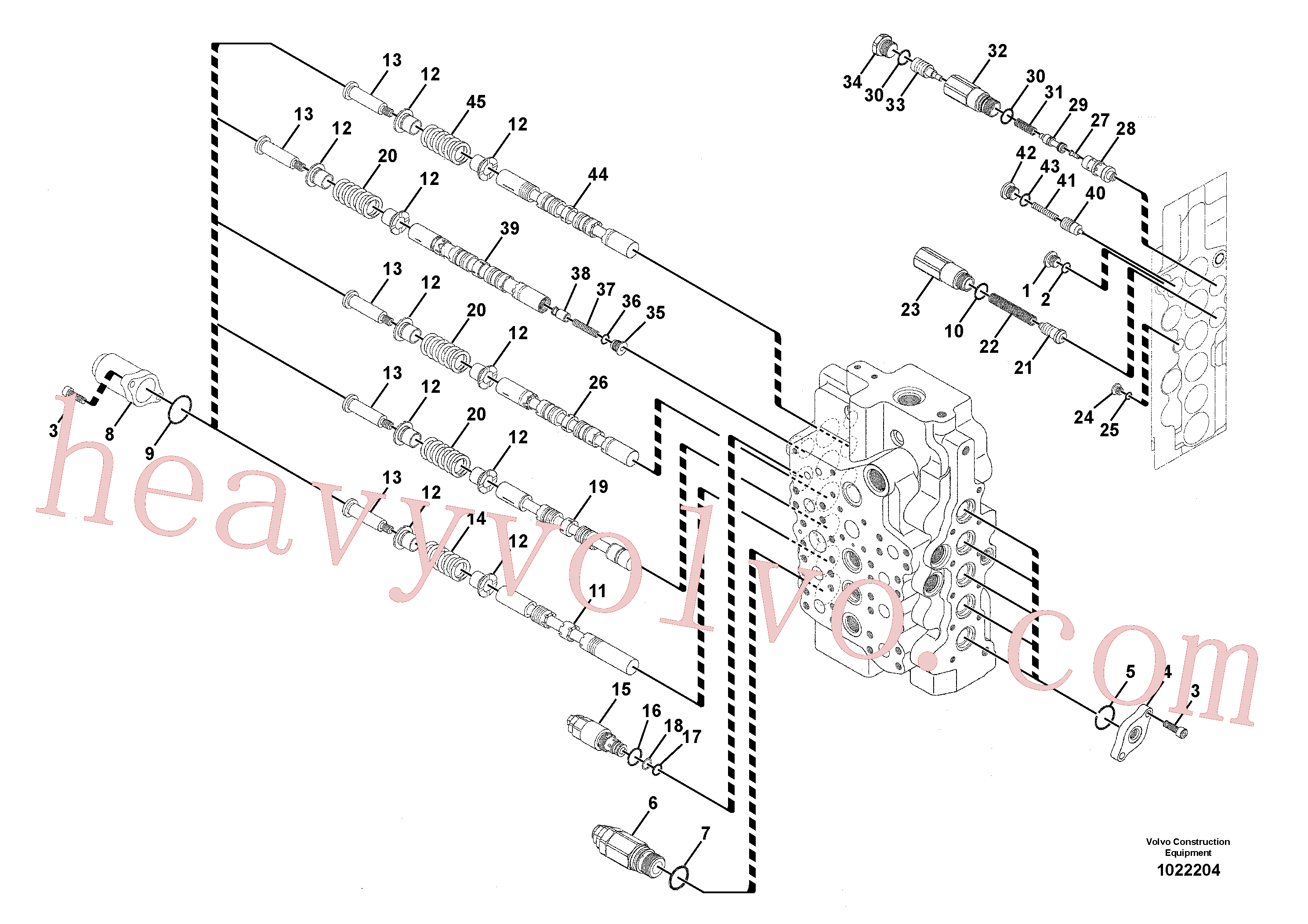 VOE14637796 for Volvo Main control valve(1022204 assembly)