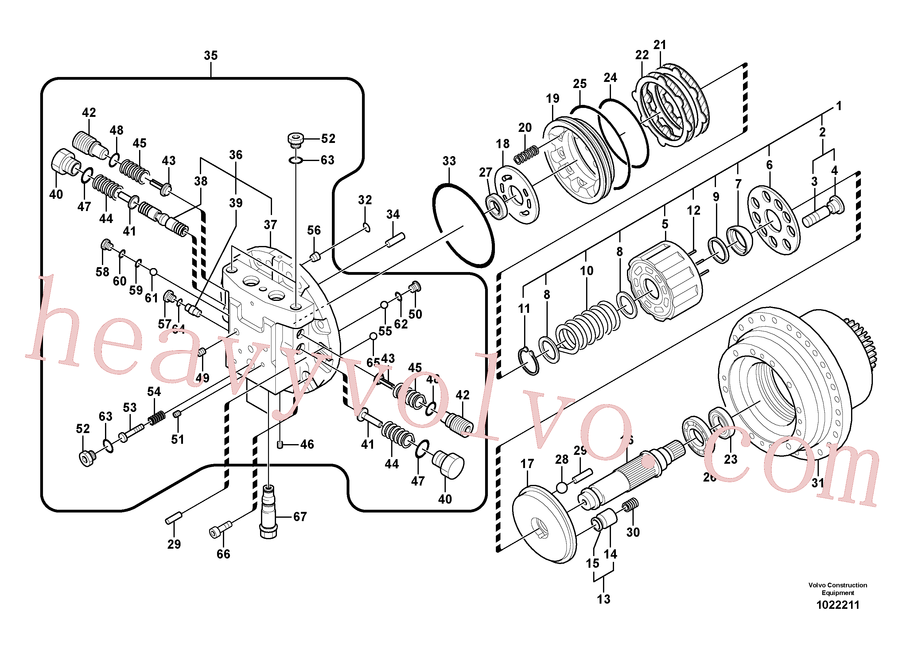 SA8230-03560 for Volvo Travel motor(1022211 assembly)