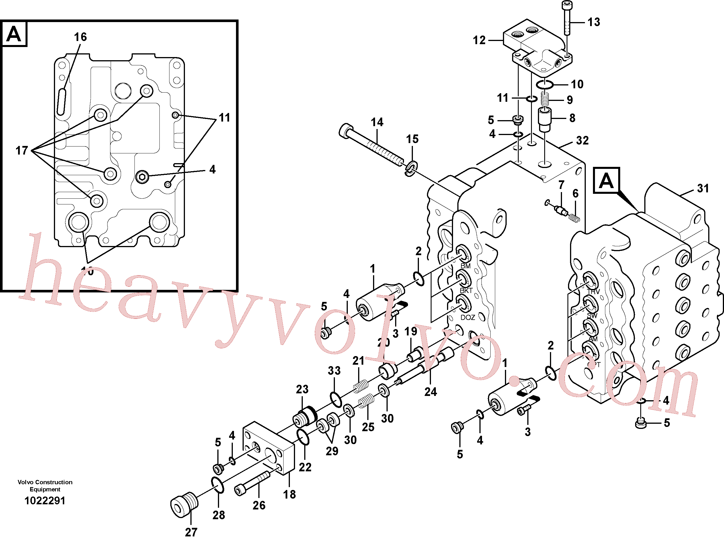 SA7273-10140 for Volvo Main control valve, relief valve and boom holding(1022291 assembly)