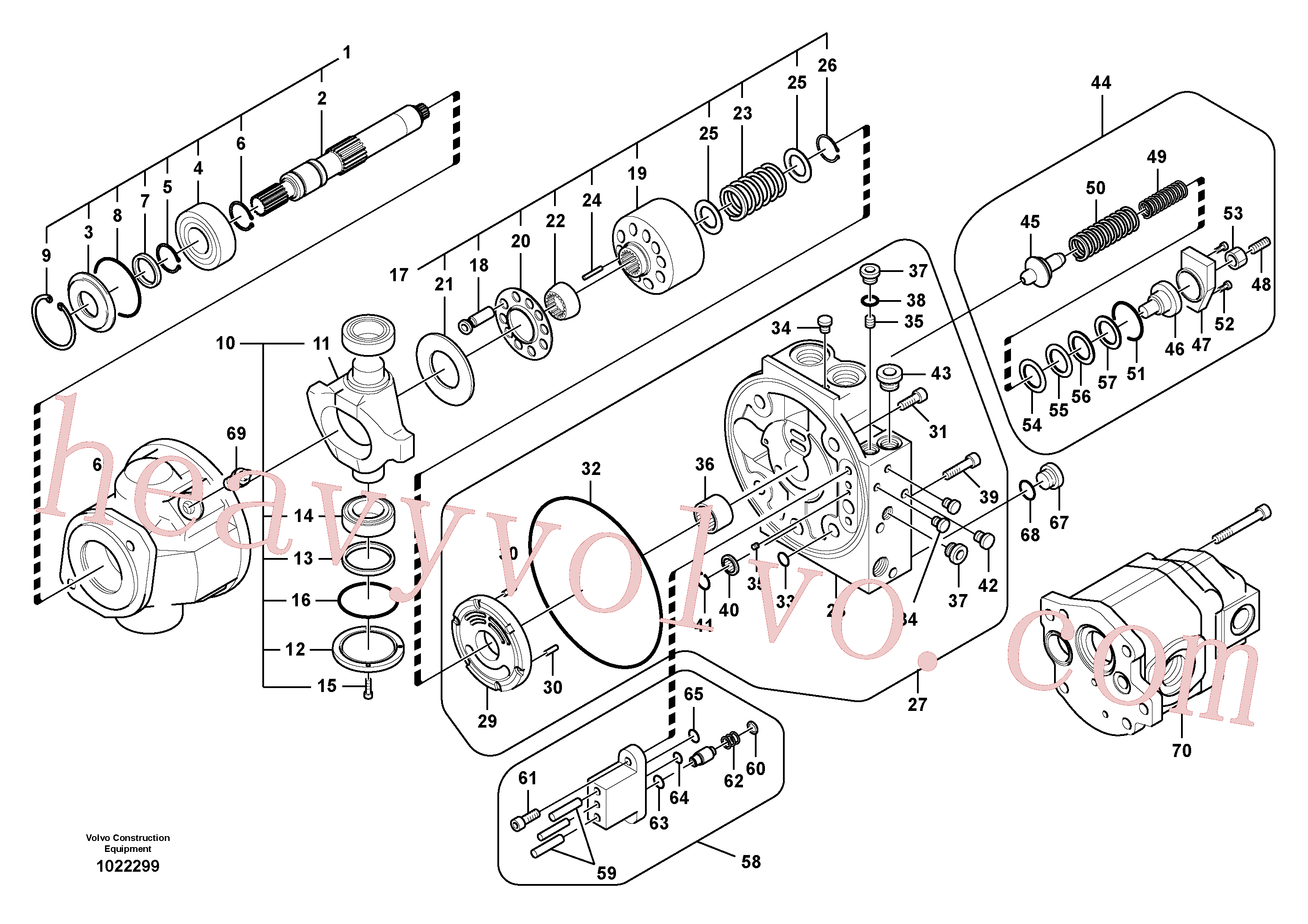 VOE14558377 for Volvo Hydraulic gear pump(1022299 assembly)