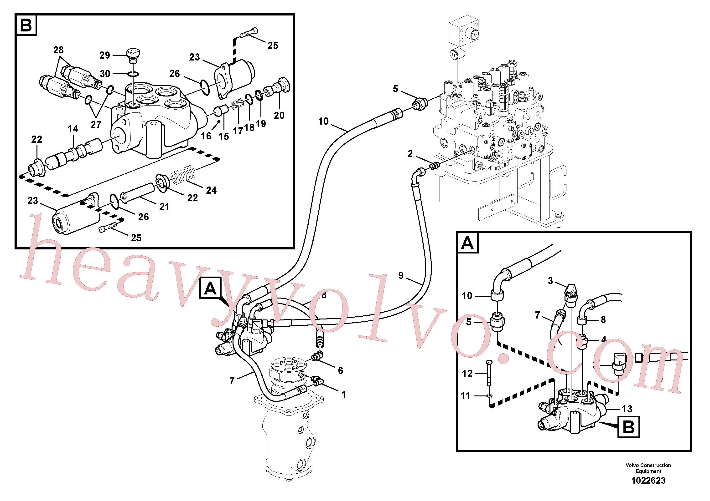 VOE14552923 for Volvo Working hydraulic, dozer blade(1022623 assembly)