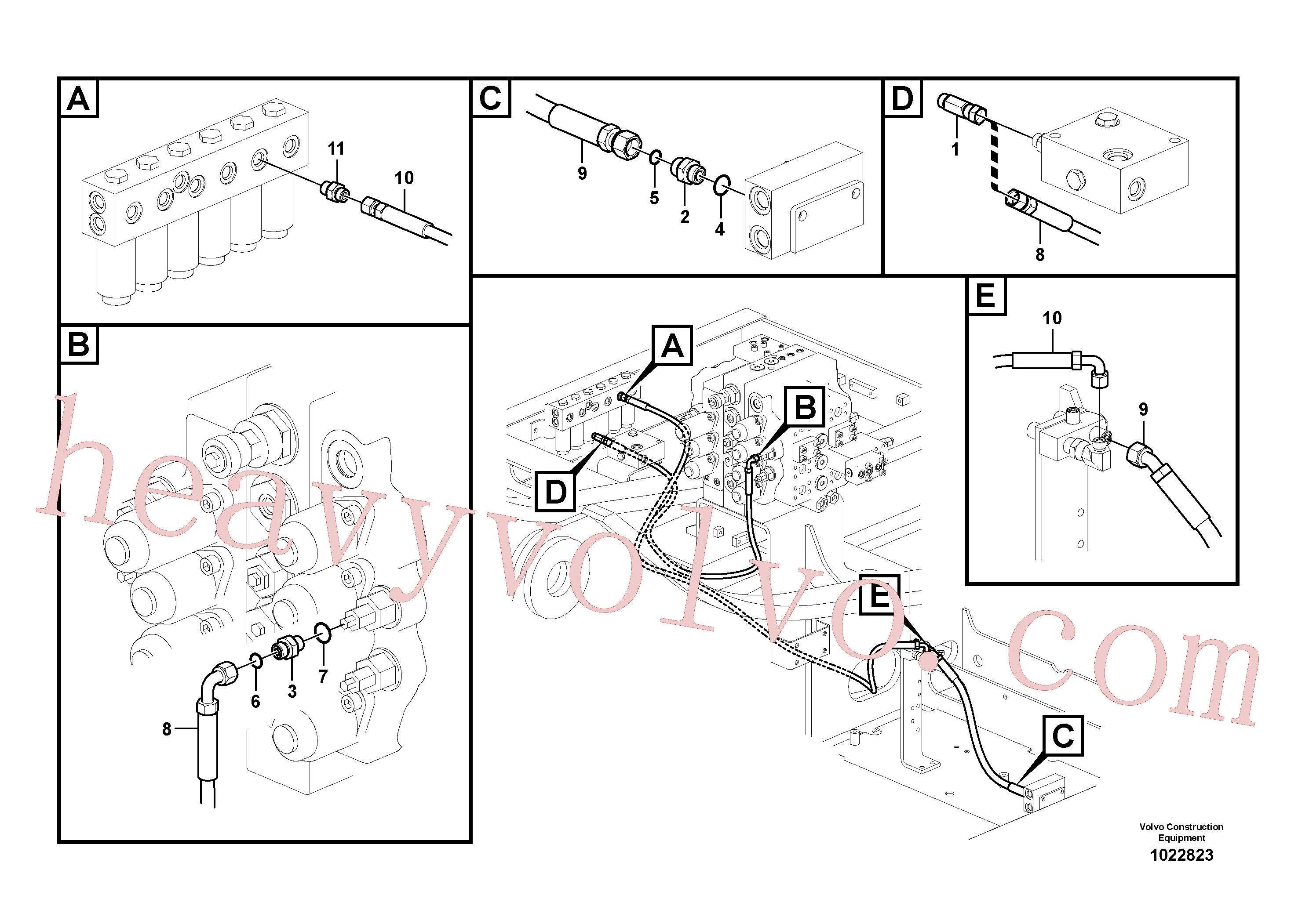 VOE936818 for Volvo Working hydraulic, hammer and shear for 1st pump flow(1022823 assembly)