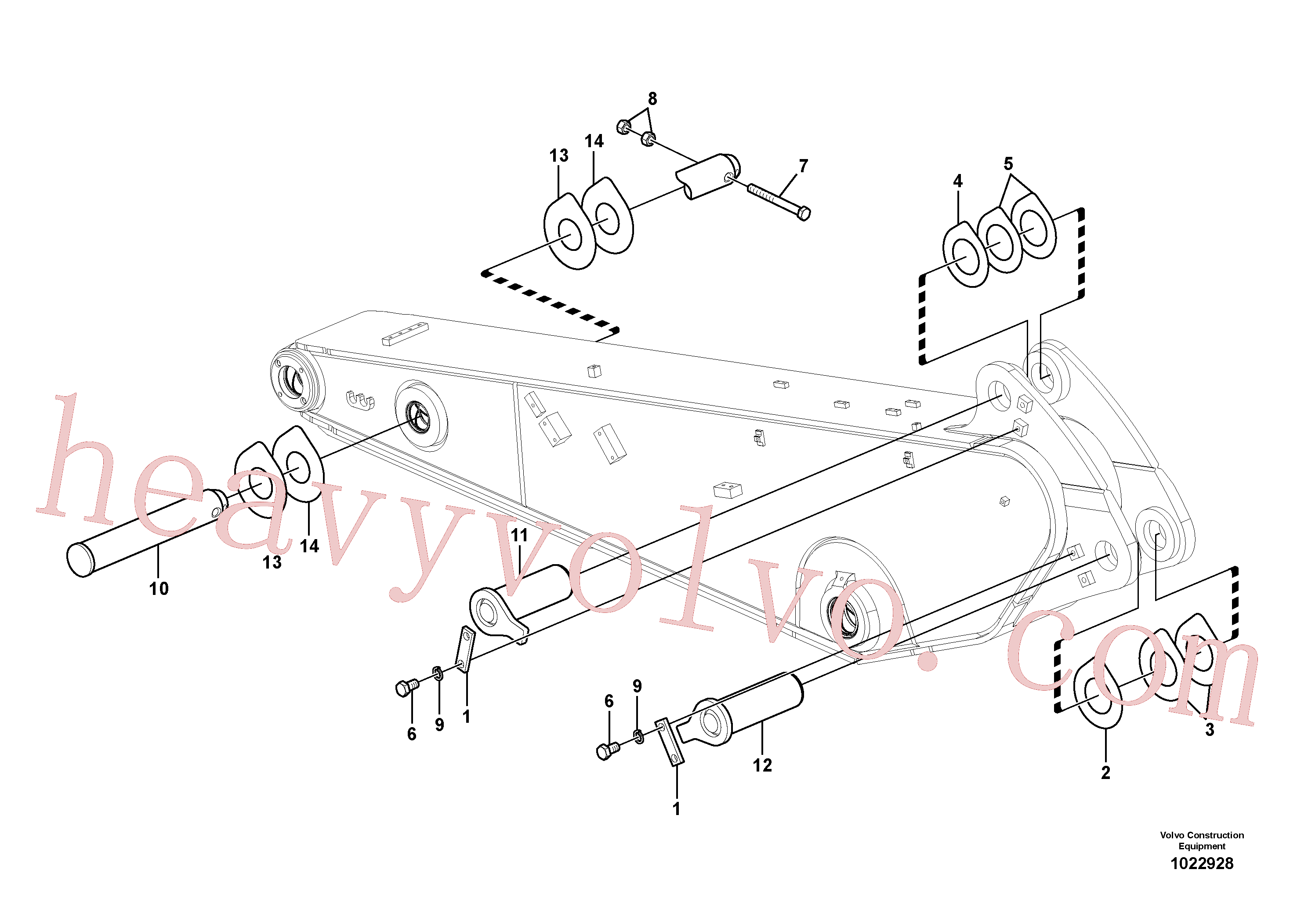 VOE14543190 for Volvo Links to dipper arm(1022928 assembly)