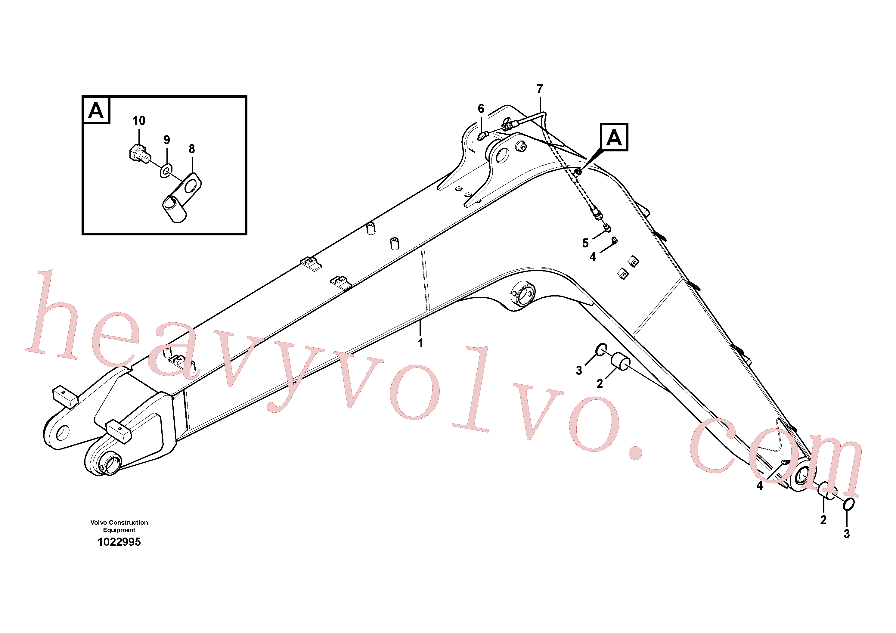 VOE14634192 for Volvo Boom and grease piping(1022995 assembly)