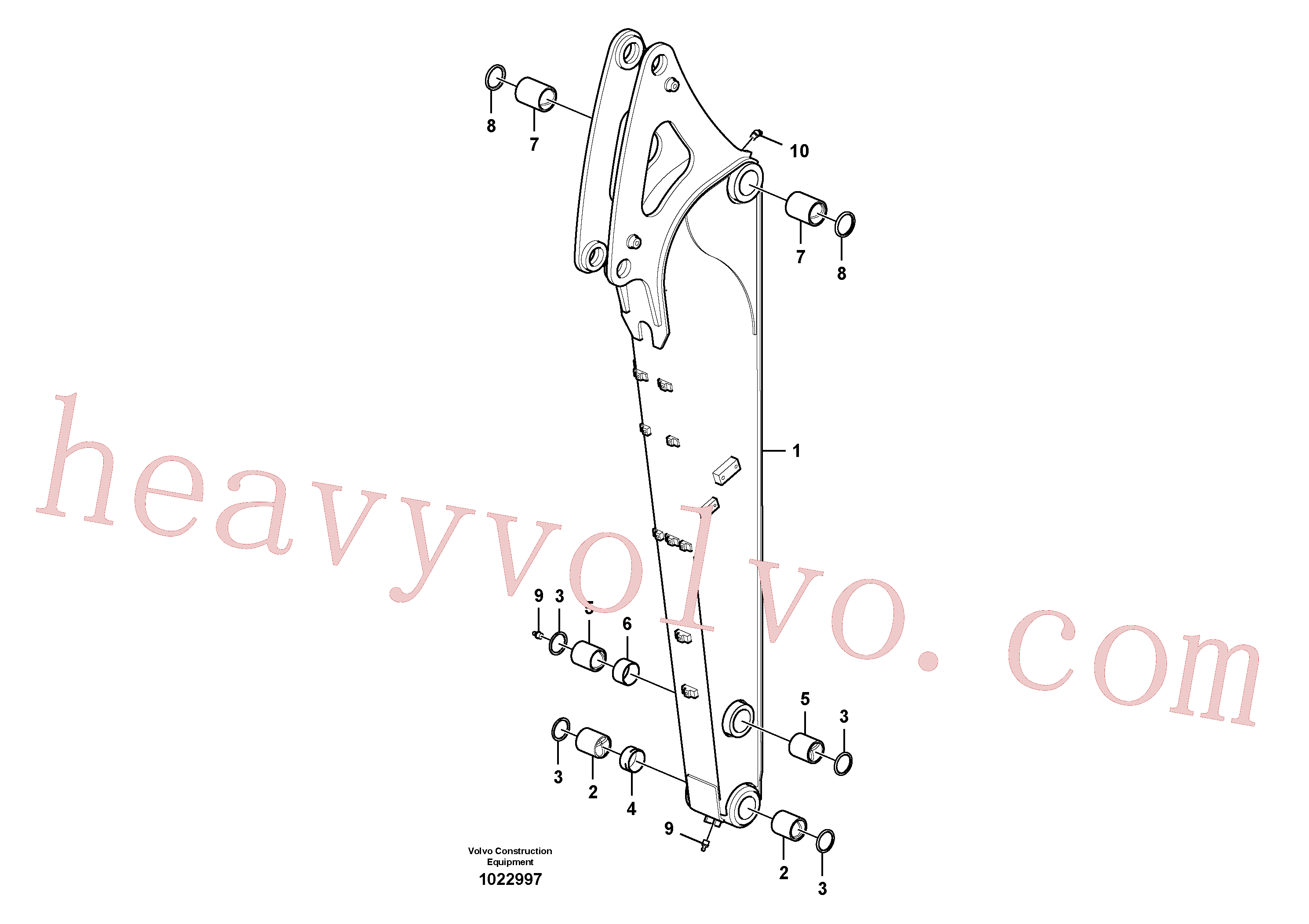 VOE14880729 for Volvo Dipper arm.(1022997 assembly)