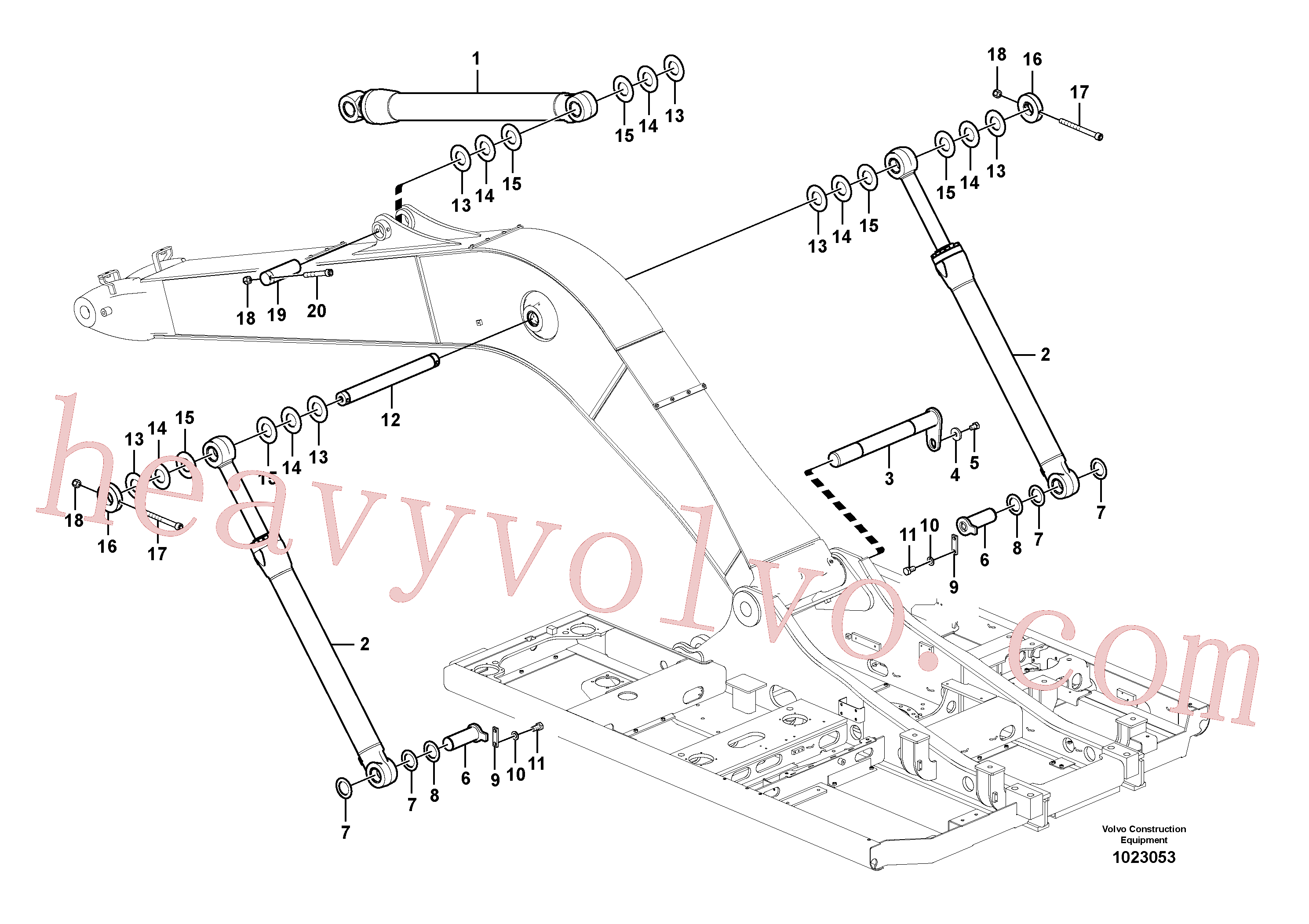 VOE14377926 for Volvo Links to boom(1023053 assembly)