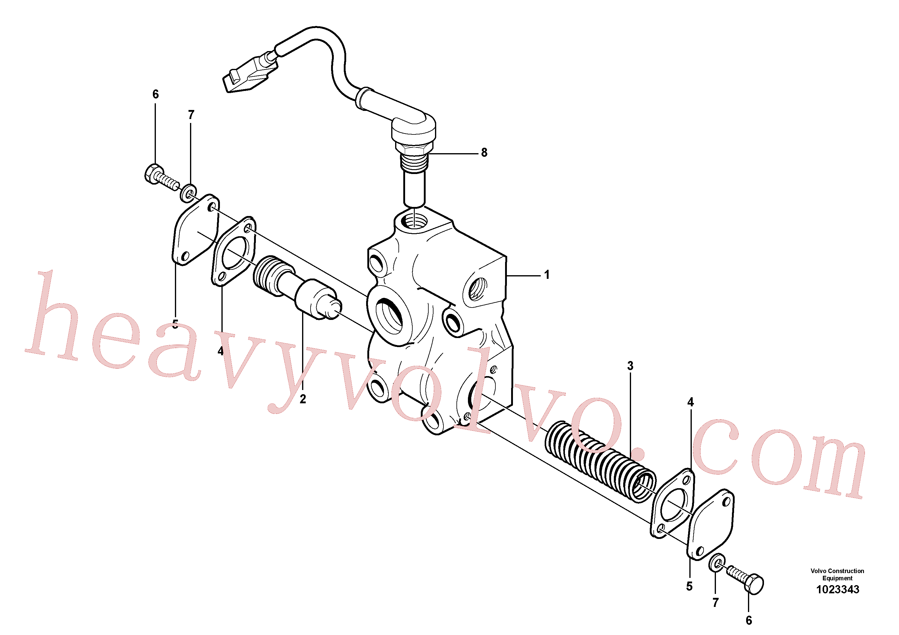 VOE98430607 for Volvo Lubricating oil valve(1023343 assembly)