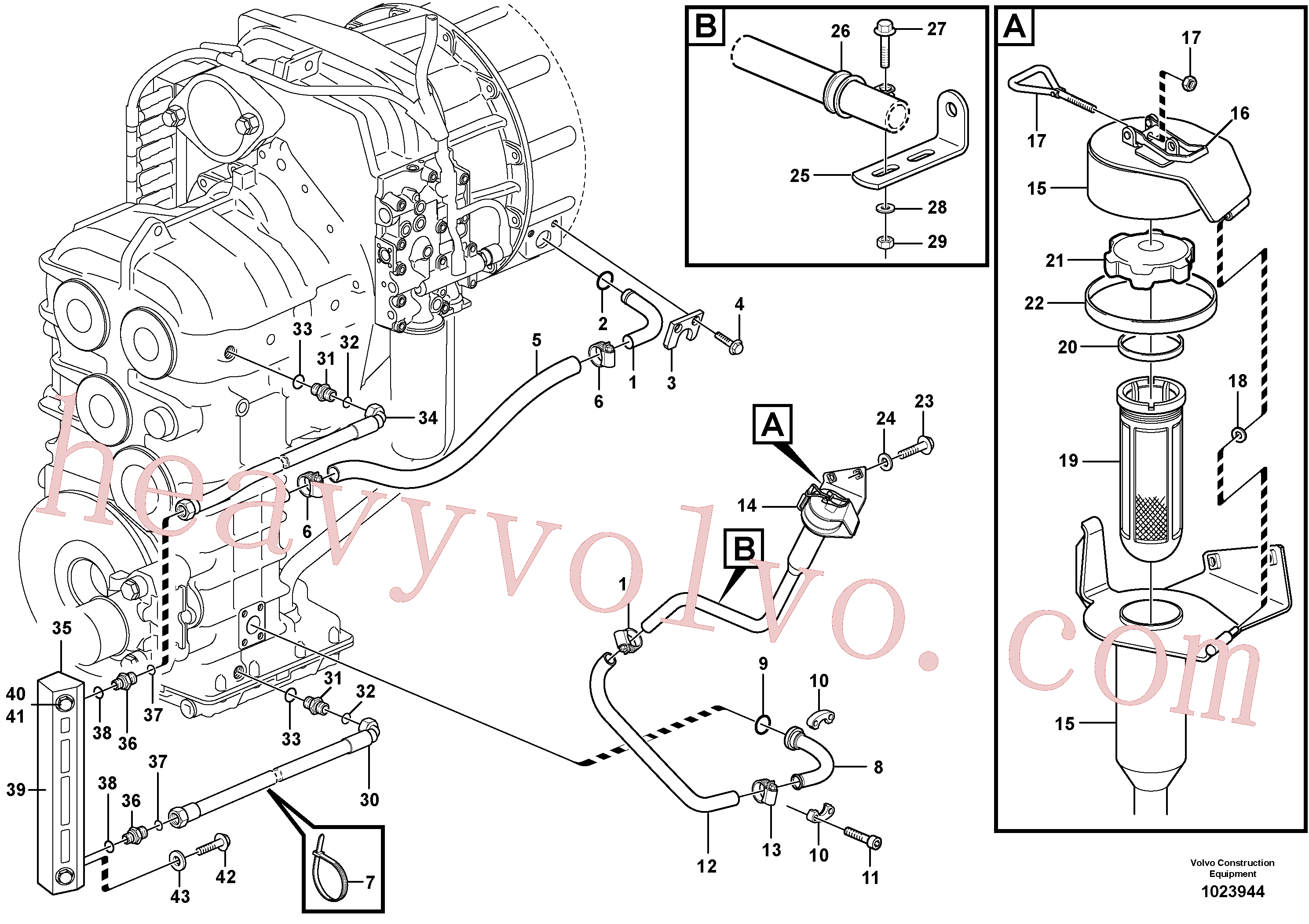 VOE965556 for Volvo Oilfiller(1023944 assembly)