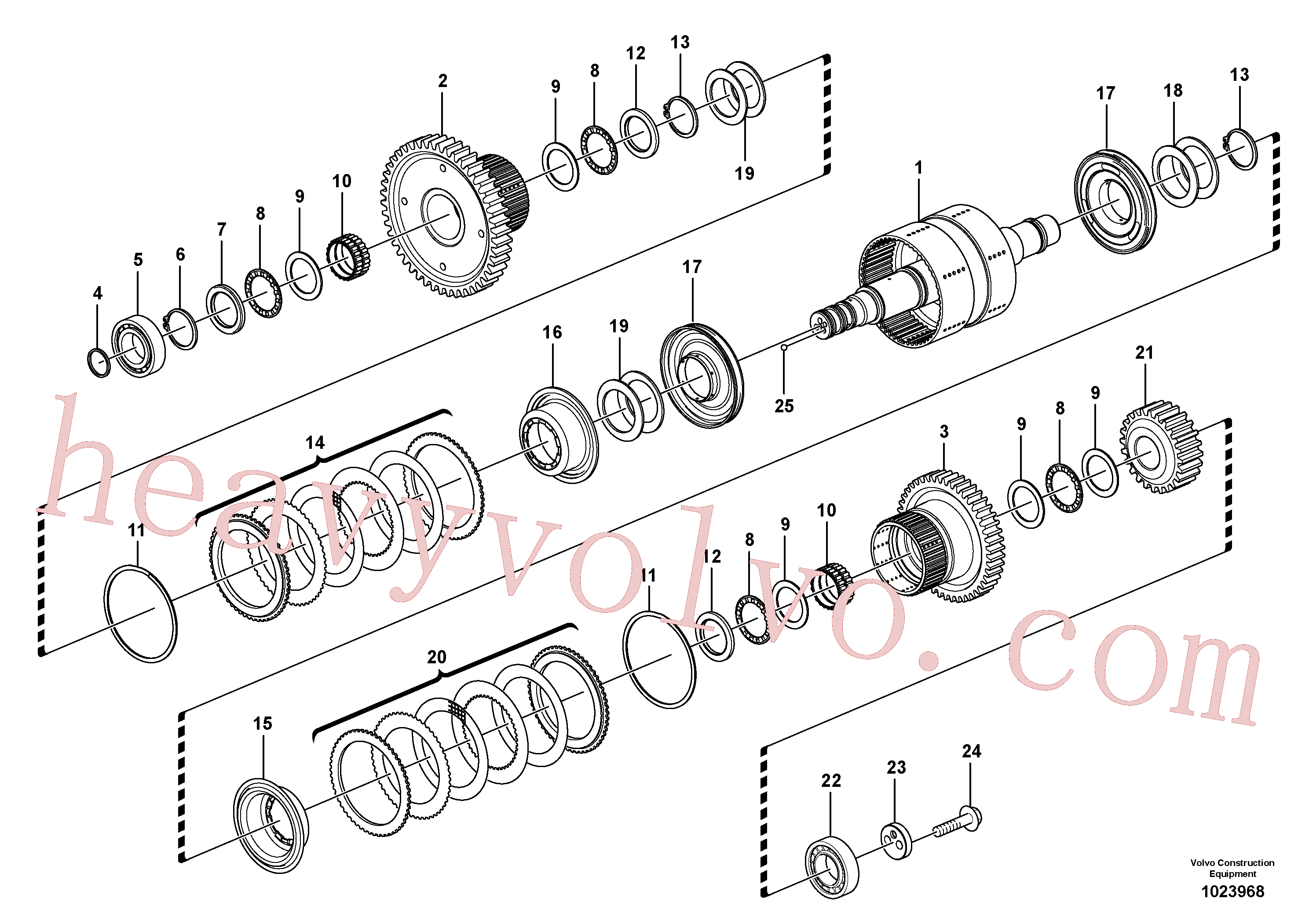 VOE13947902 for Volvo Hydraulic clutch 1:st and 2:nd speeds(1023968 assembly)