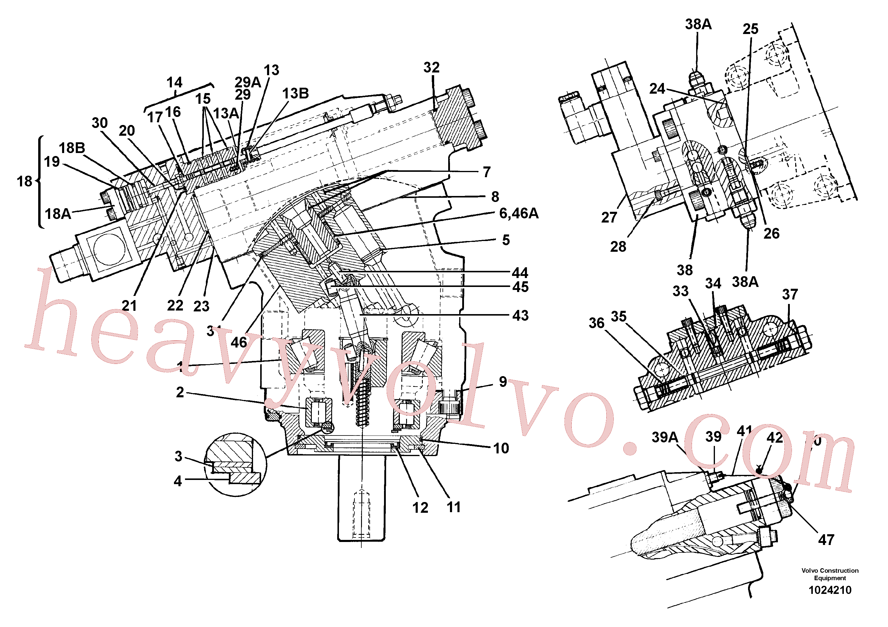 VOE968207 for Volvo Hydraulic motor(1024210 assembly)