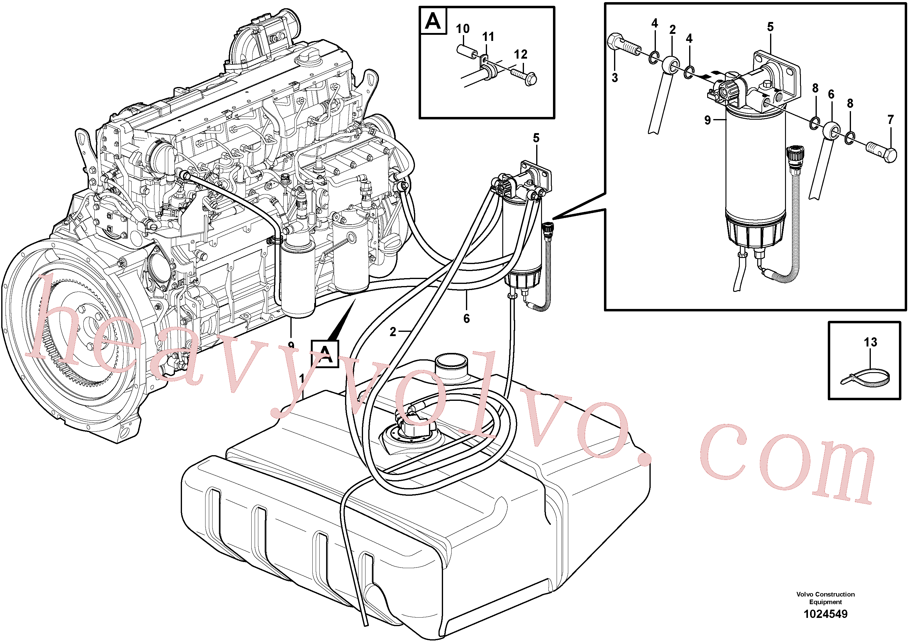 ZM7092785 for Volvo Fuel pipes(1024549 assembly)