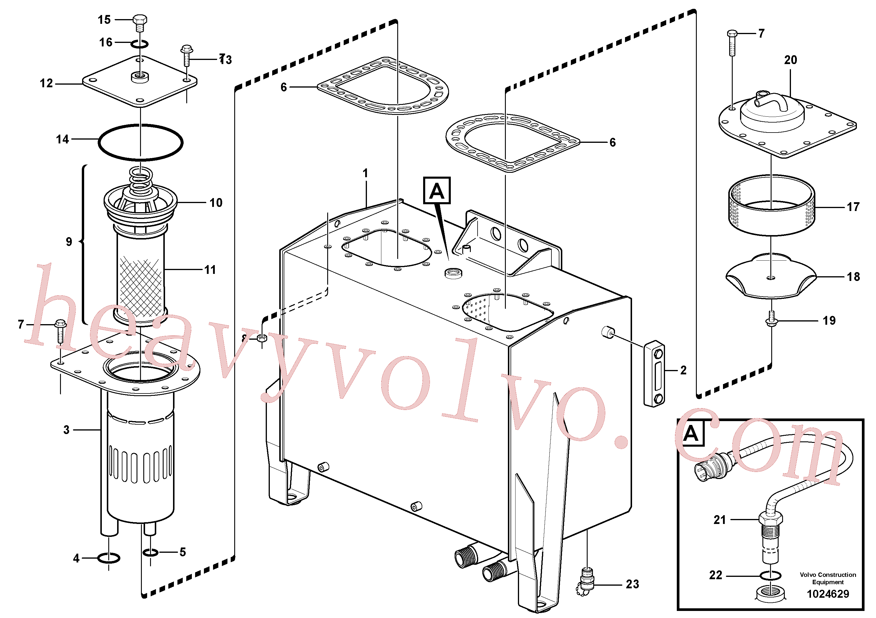 VOE930932 for Volvo Hydraulic oil tank(1024629 assembly)