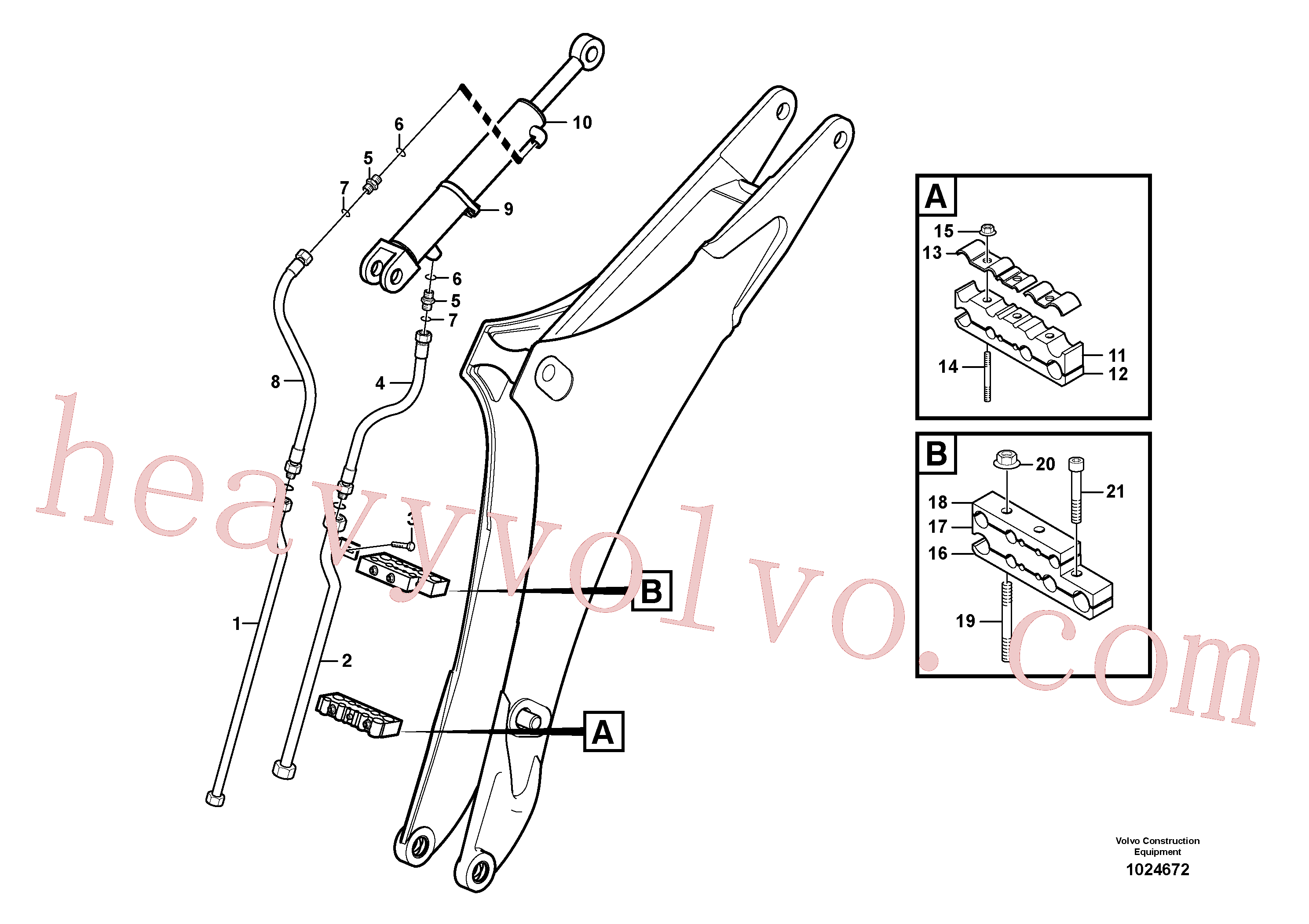 VOE11881048 for Volvo Hydraulic system dipper arm(1024672 assembly)