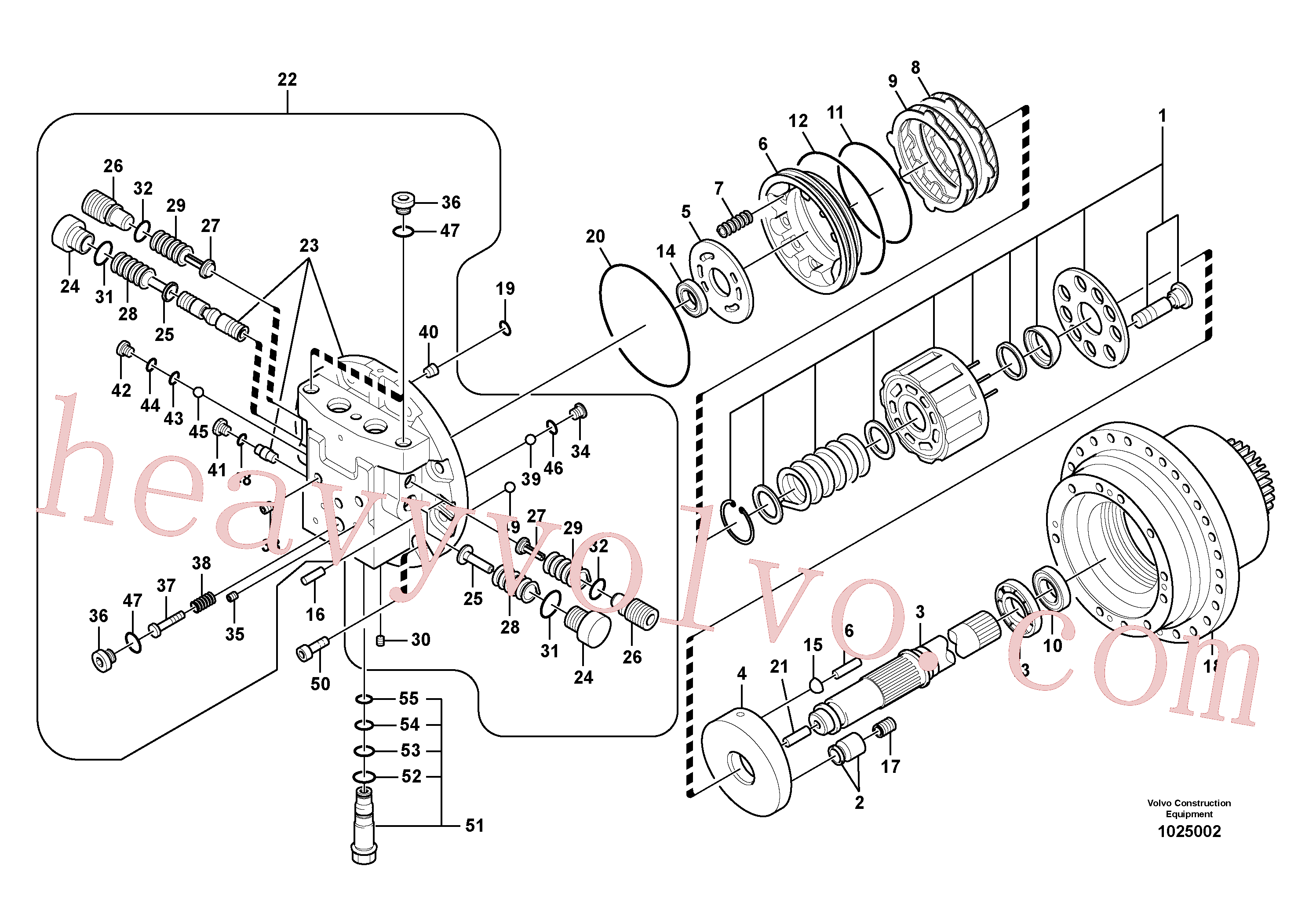 SA8230-28910 for Volvo Travel motor(1025002 assembly)