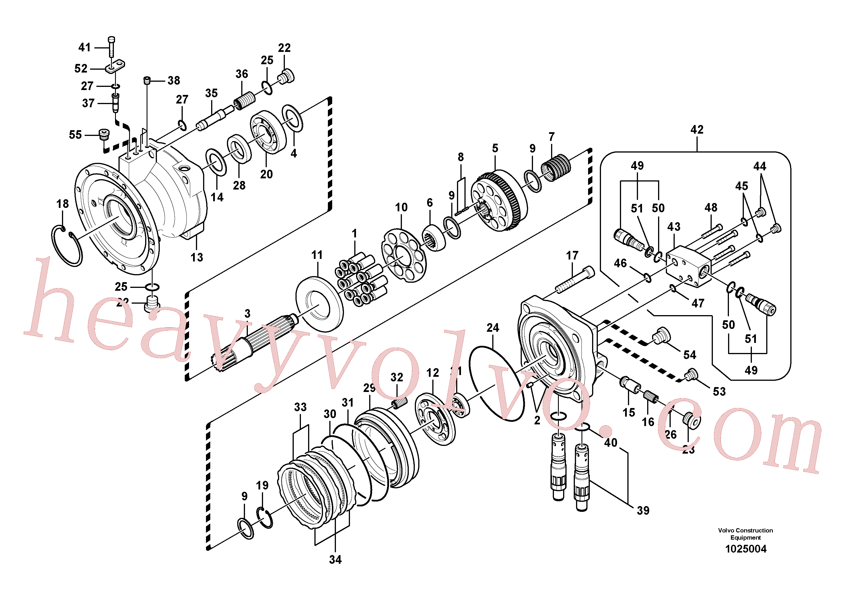 VOE14500382 for Volvo Swing motor(1025004 assembly)