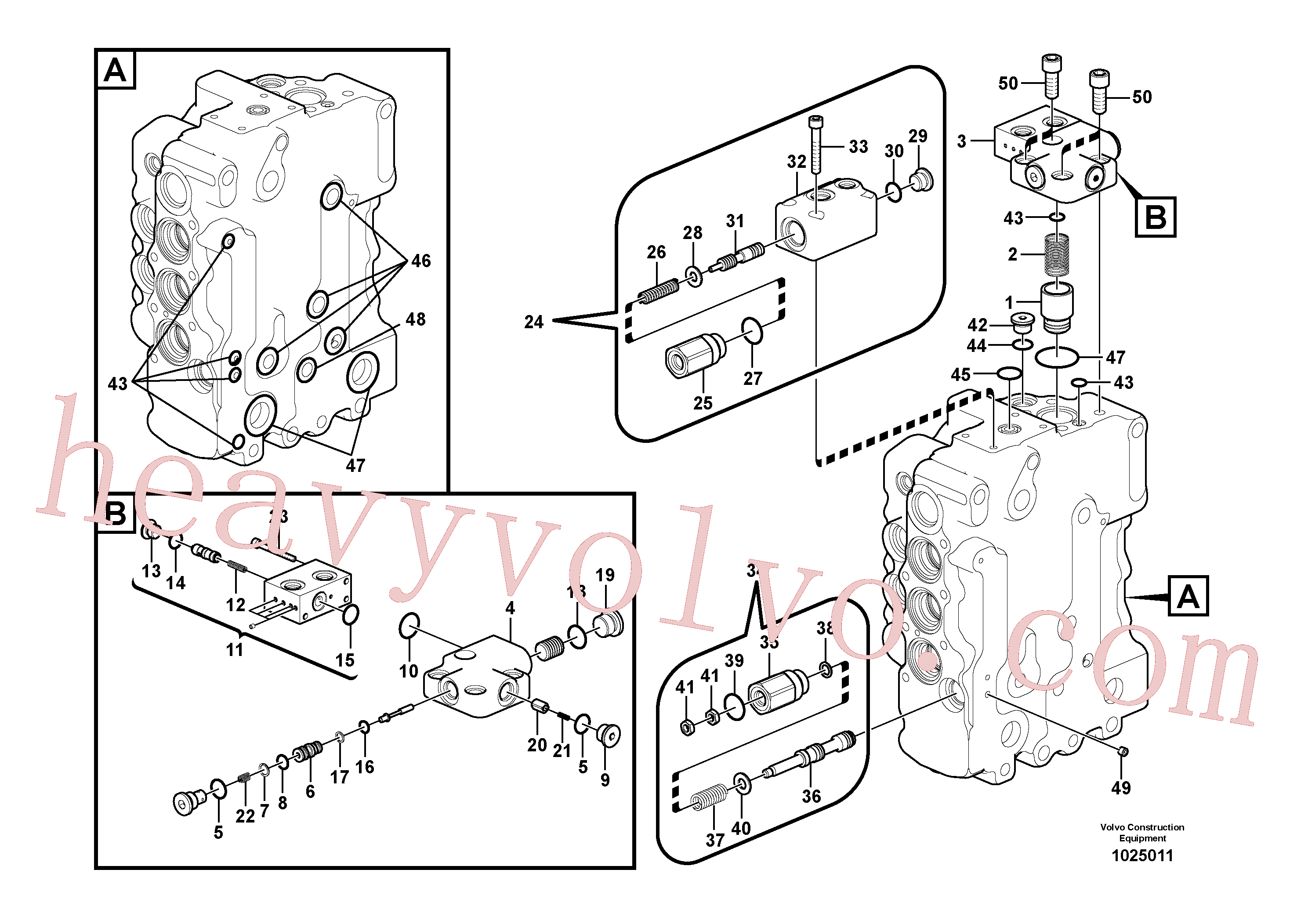 SA7273-10661 for Volvo Main control valve(1025011 assembly)