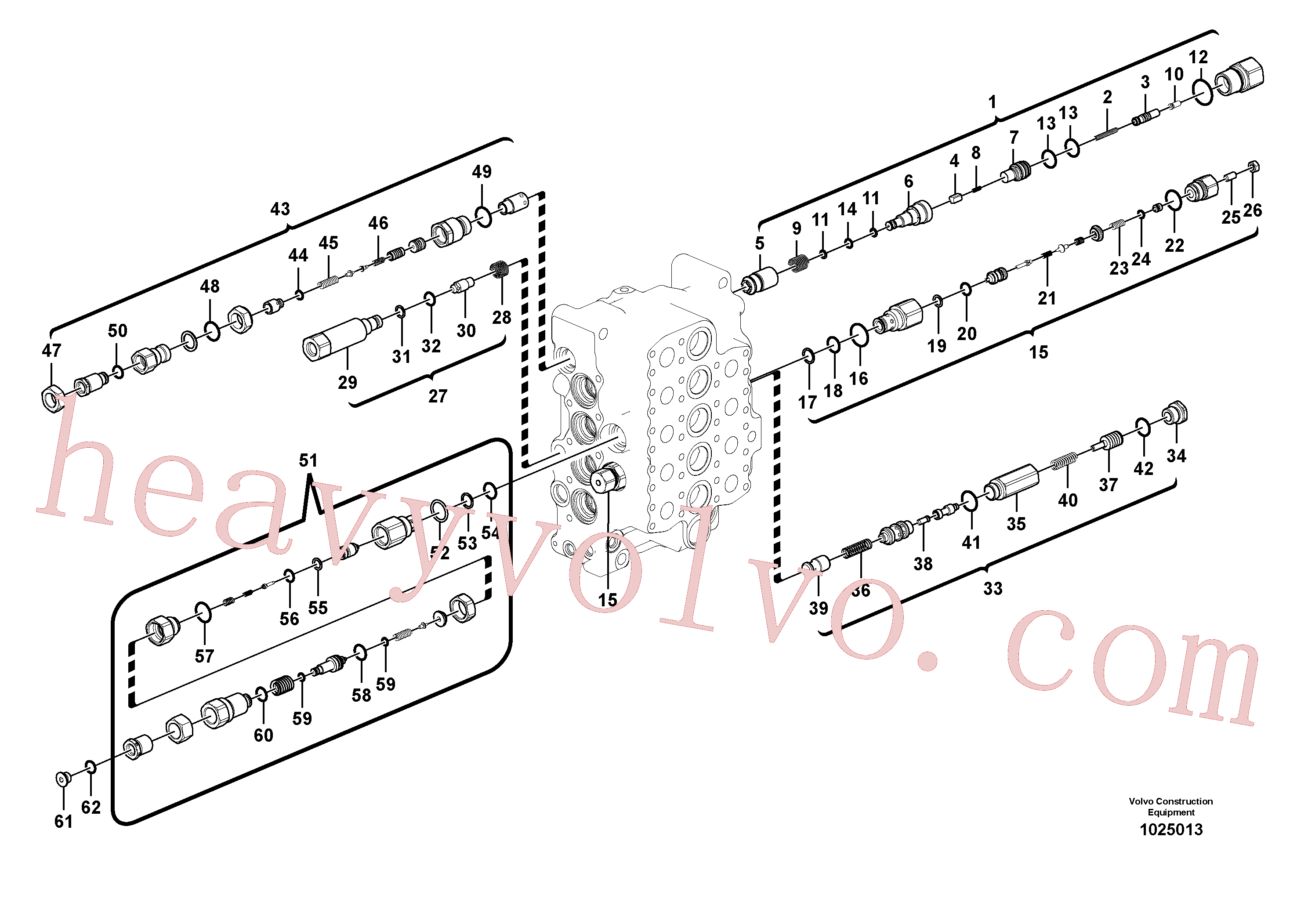 SA7273-10400 for Volvo Main control valve(1025013 assembly)