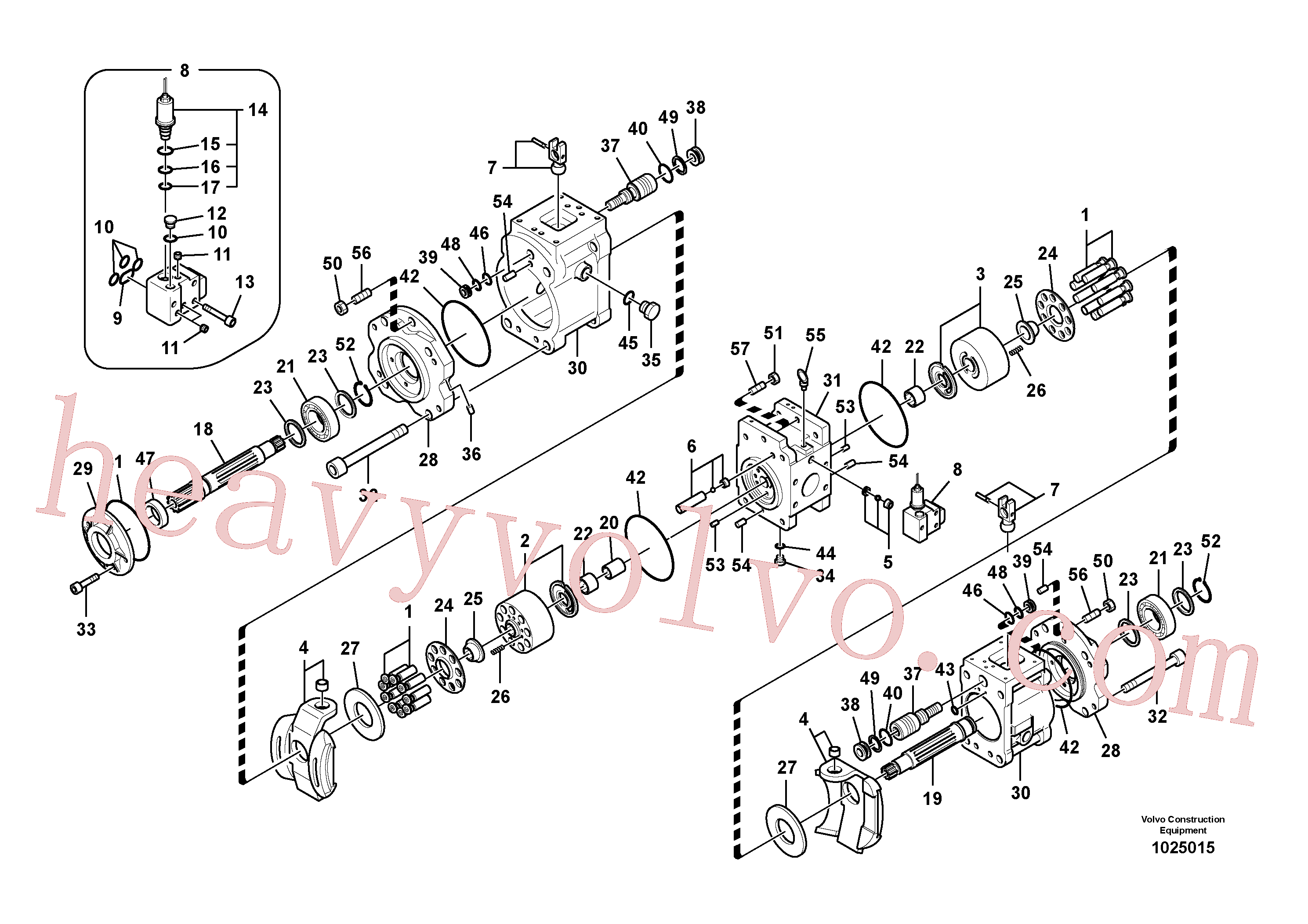 VOE14550189 for Volvo Hydraulic pump(1025015 assembly)