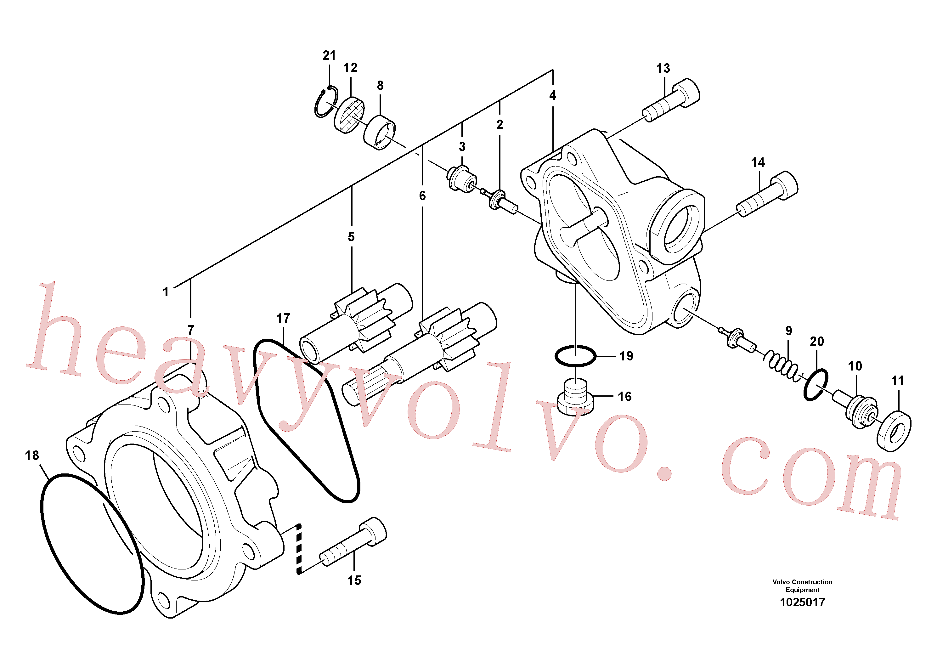 VOE14534037 for Volvo Hydraulic gear pump(1025017 assembly)