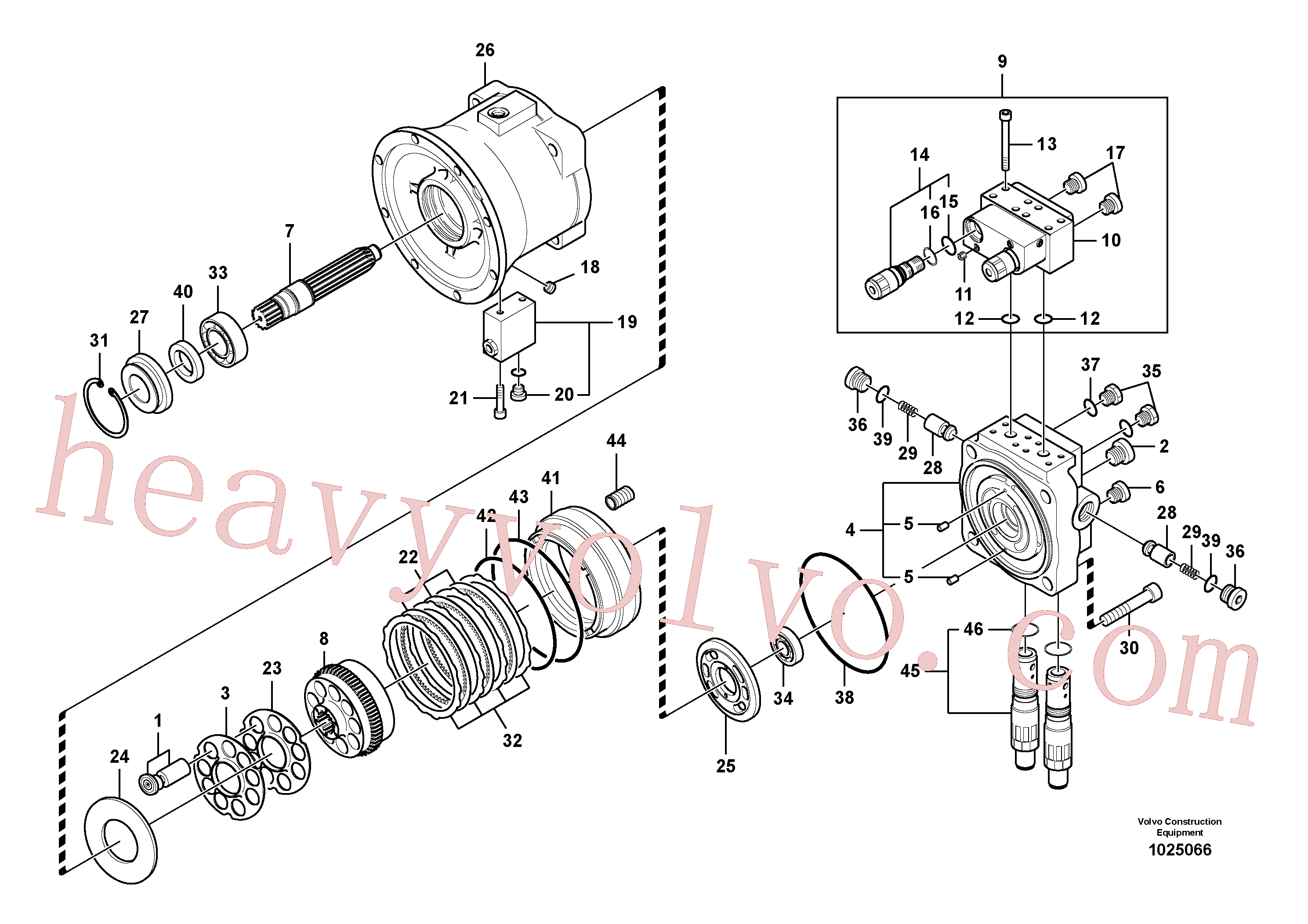 VOE14529772 for Volvo Swing motor(1025066 assembly)